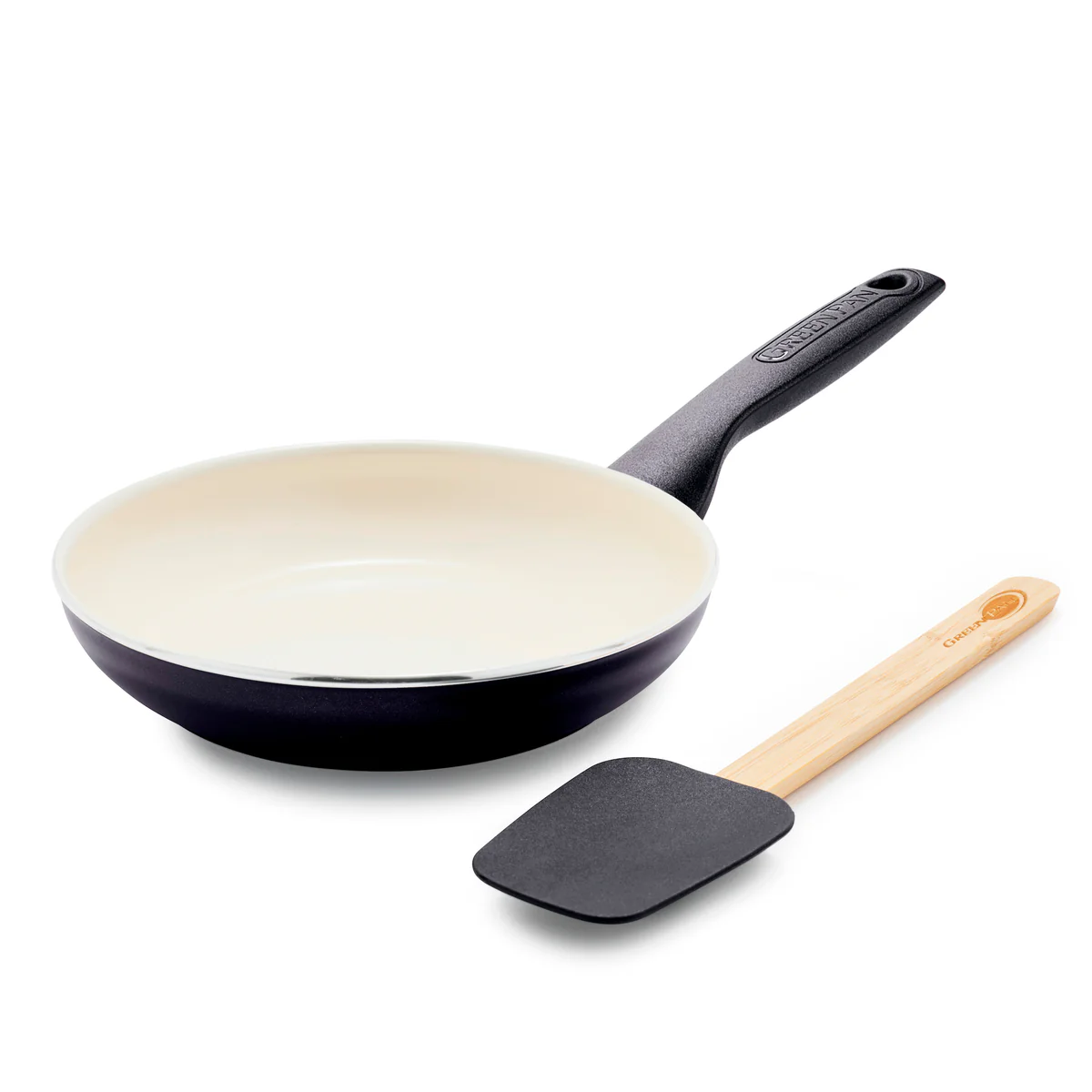 Rio Ceramic Nonstick 8 Frypan with Spatula | Black