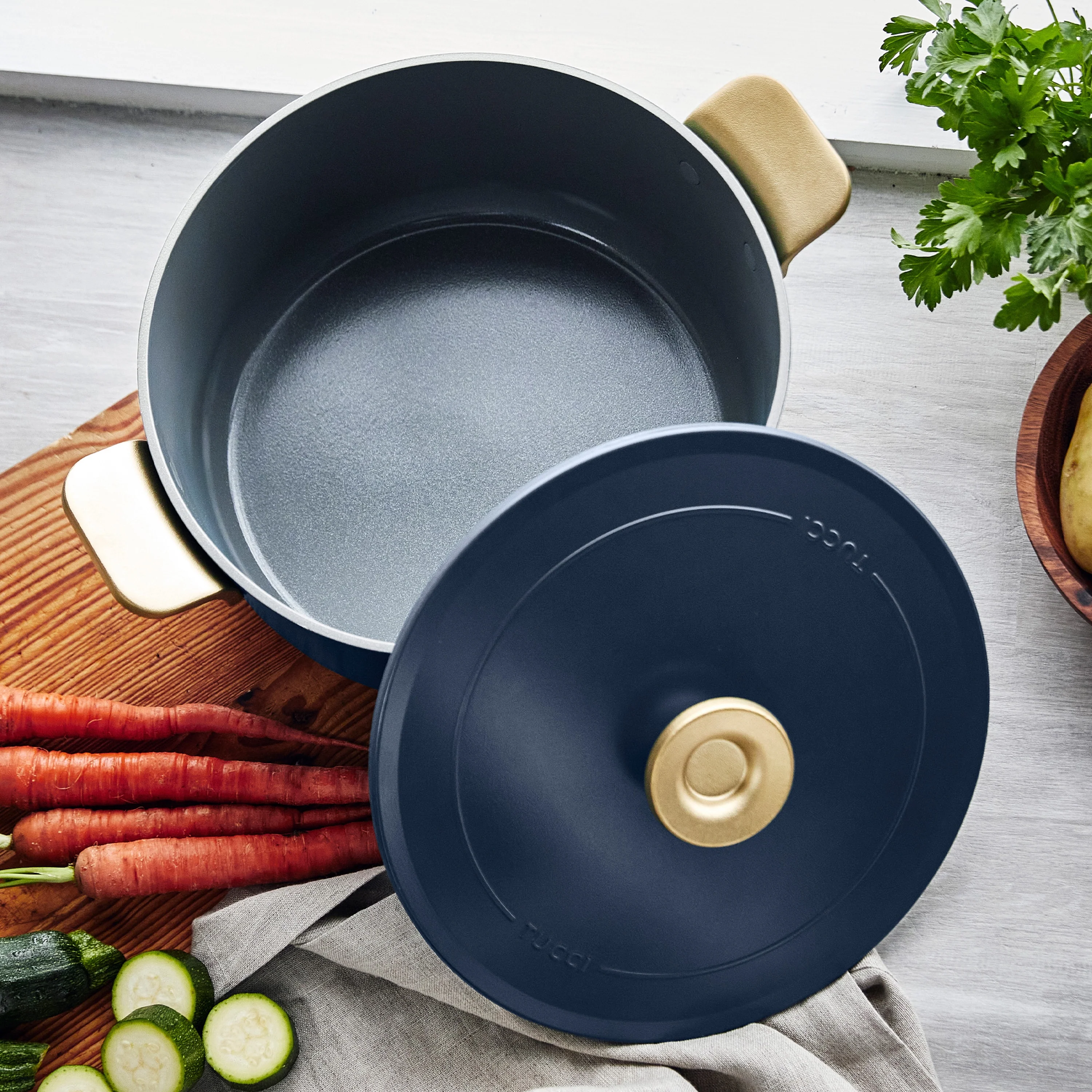 Stanley Tucci™ Ceramic Nonstick 6.5-Quart Dutch Oven | Marino Blue