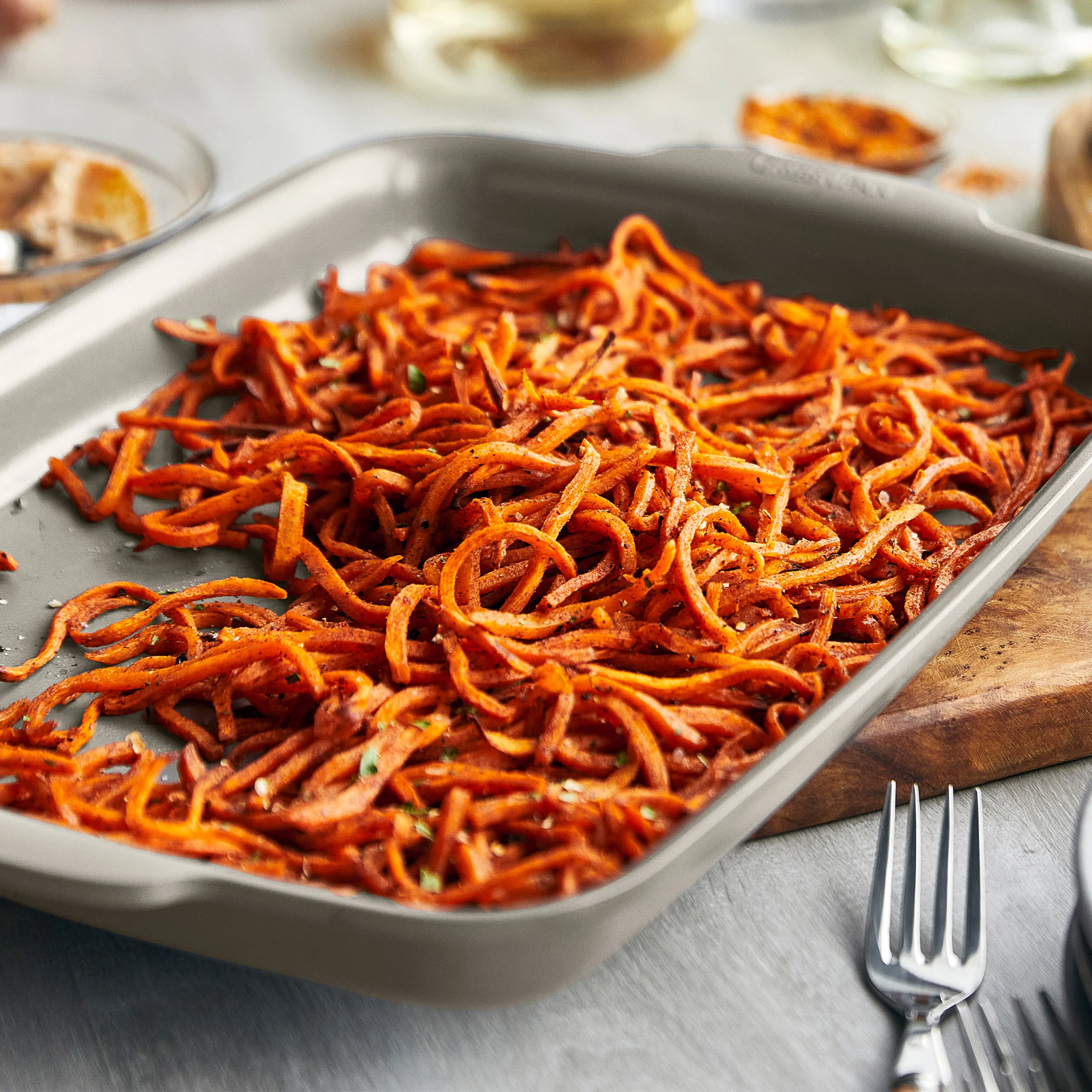 Premiere Ovenware Ceramic Nonstick 13 x 9 Quarter Sheet Pan Set | Taupe