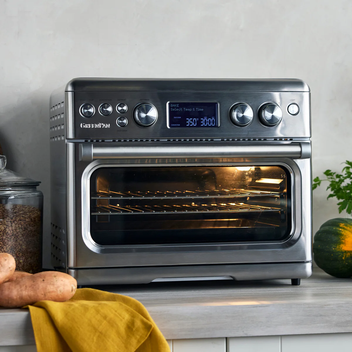 Elite Convection Air Fryer Toaster Oven | Premiere Stainless Steel