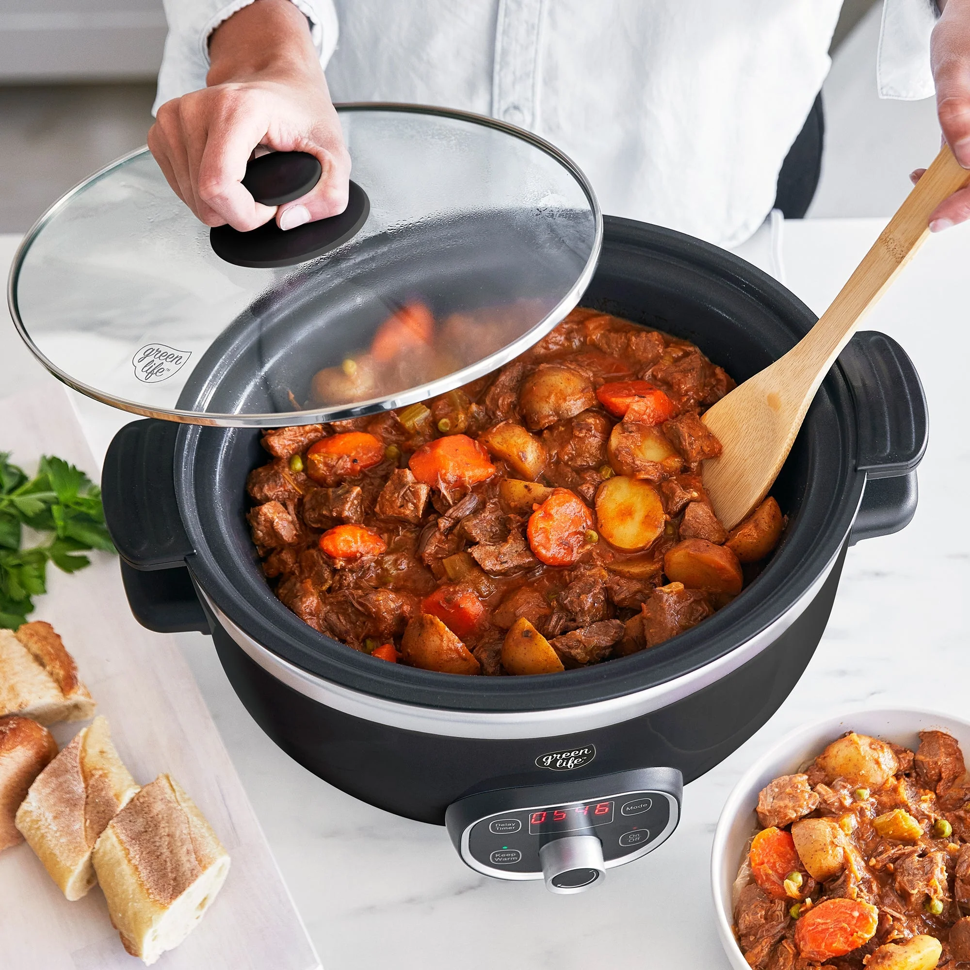 GreenLife Healthy 6-Quart Slow Cooker | Black