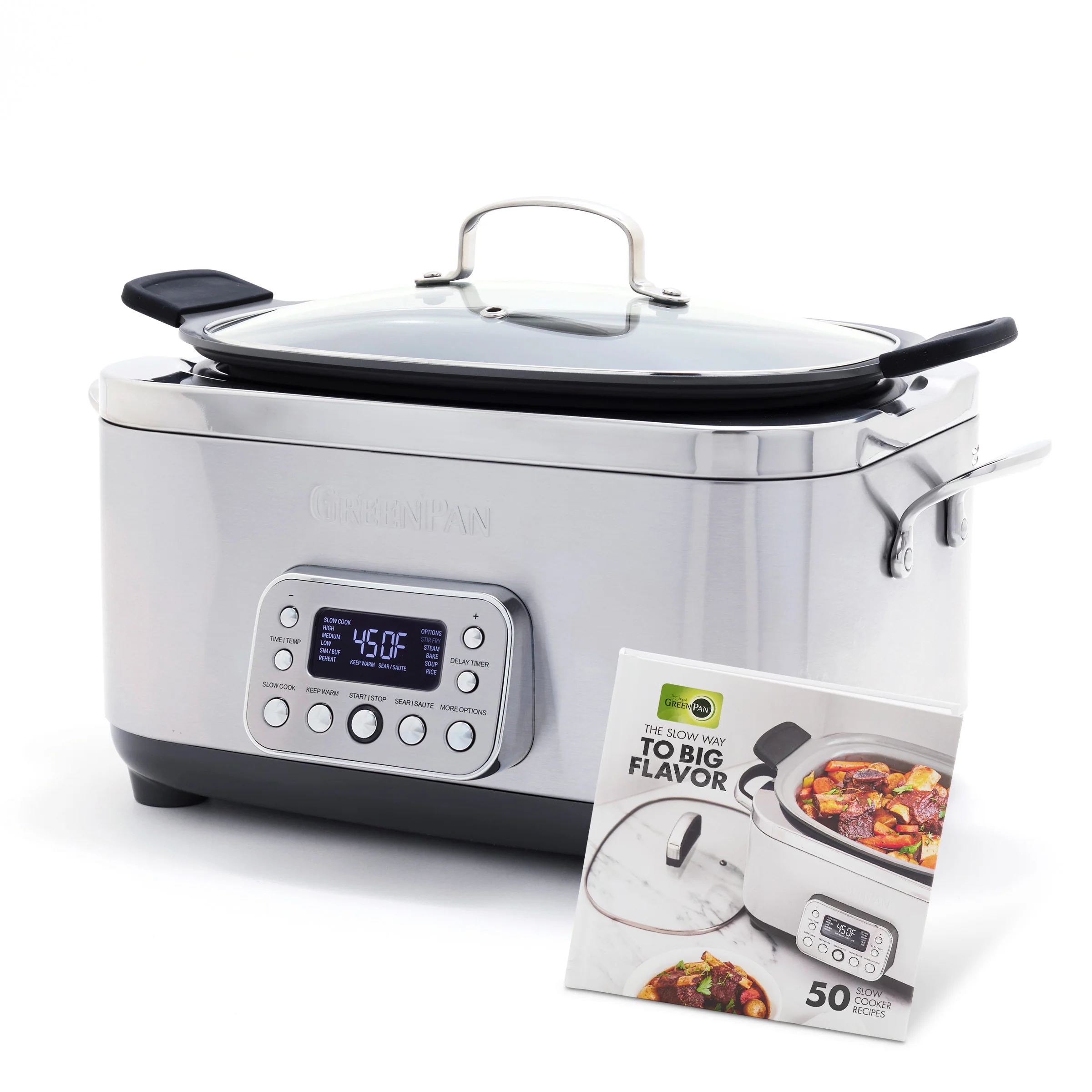 Elite 14-in-1 6-Quart Slow Cooker | Premiere Stainless Steel