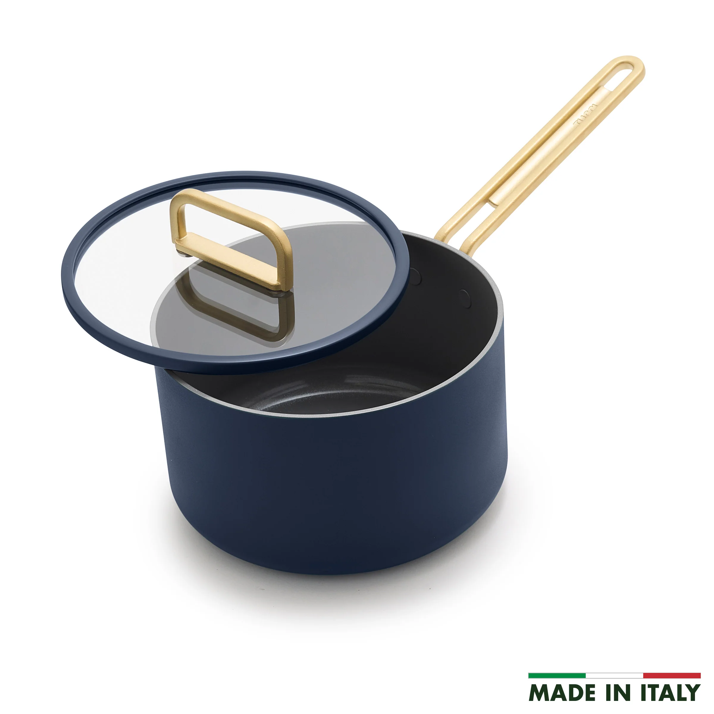 Stanley Tucci™ Ceramic Nonstick 4-Quart Saucepan with Lid | Marino Blue