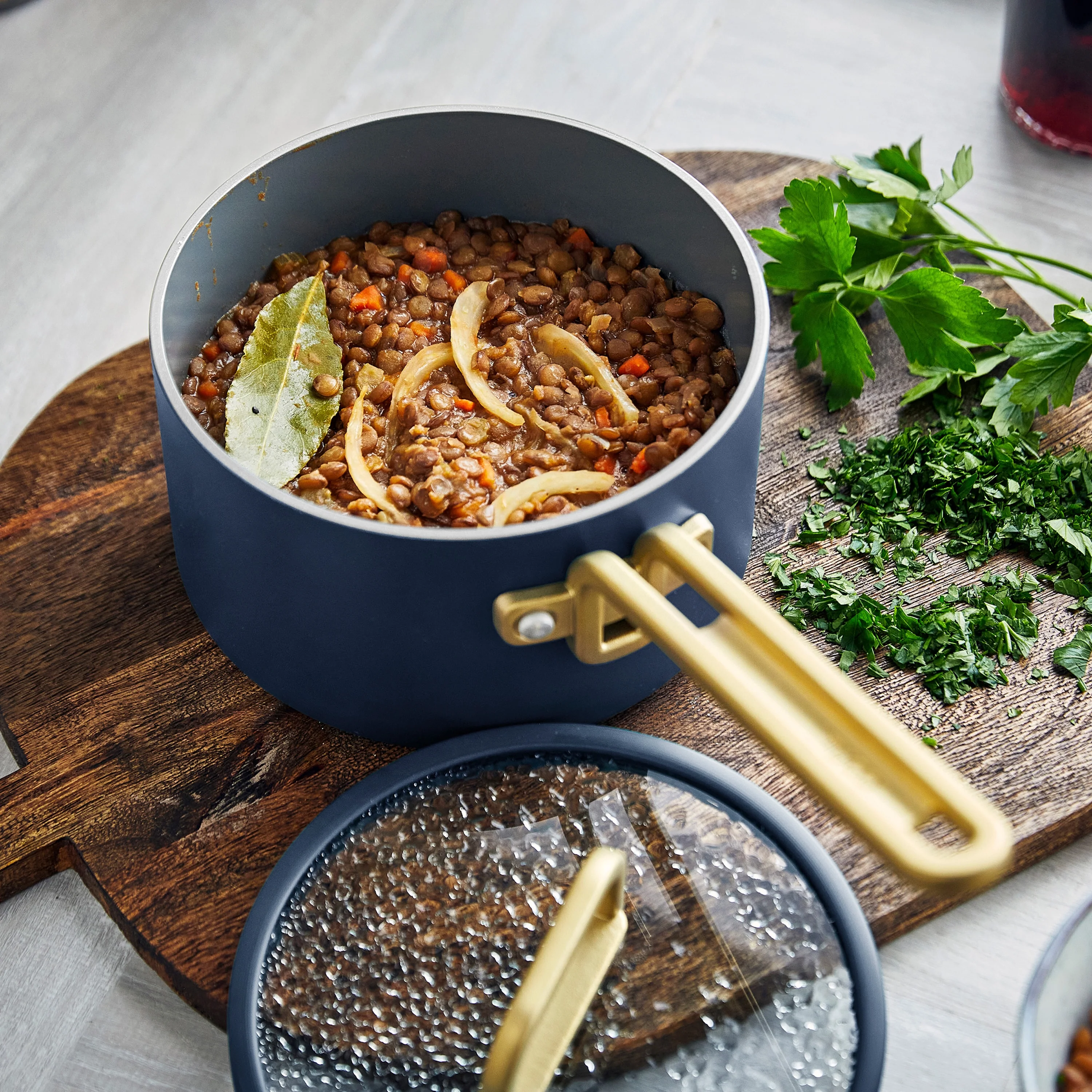 Stanley Tucci™ Ceramic Nonstick 2-Quart Saucepan with Lid | Marino Blue