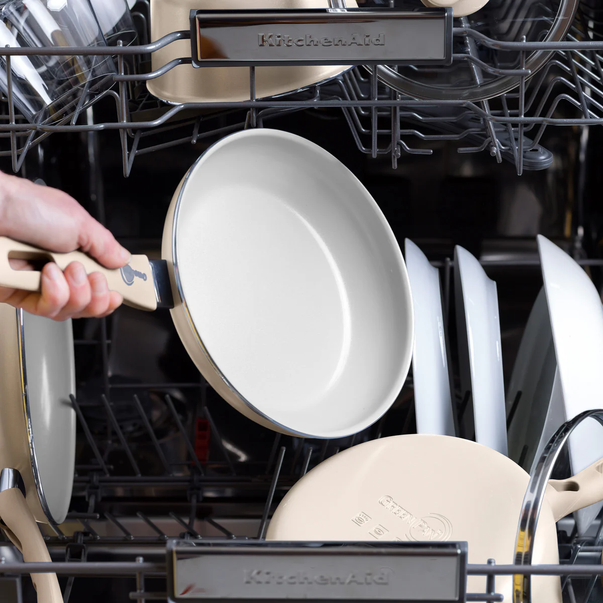 Dover Ceramic Nonstick 8 and 10 Frypan Set | Taupe