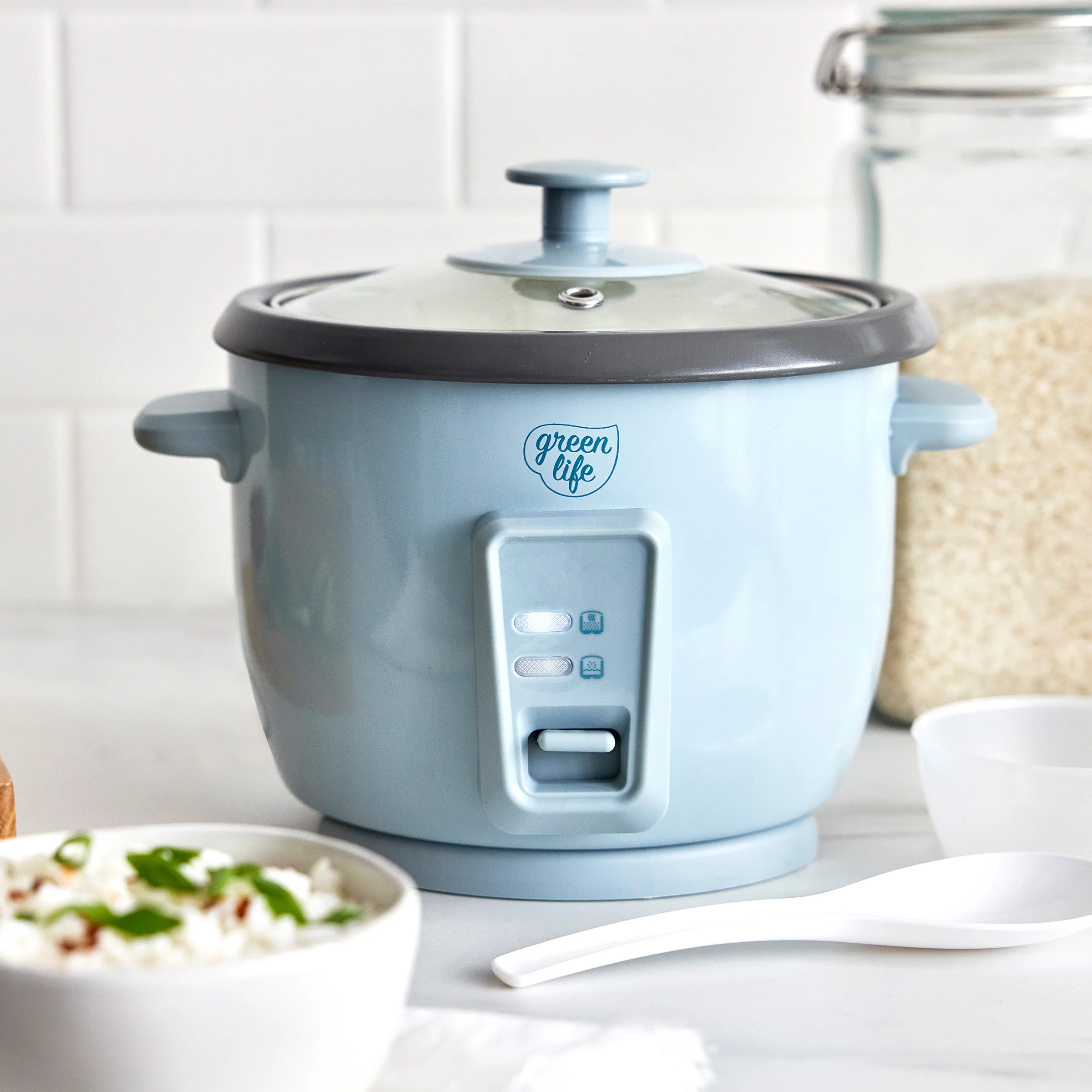 GreenLife 6-Cup Rice Cooker | Blue Haze