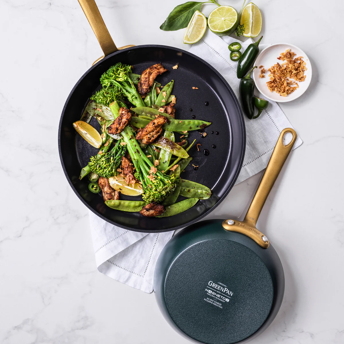 Craft Ceramic Nonstick 8, 9.5 and 11 Frypan Set | Forest Green