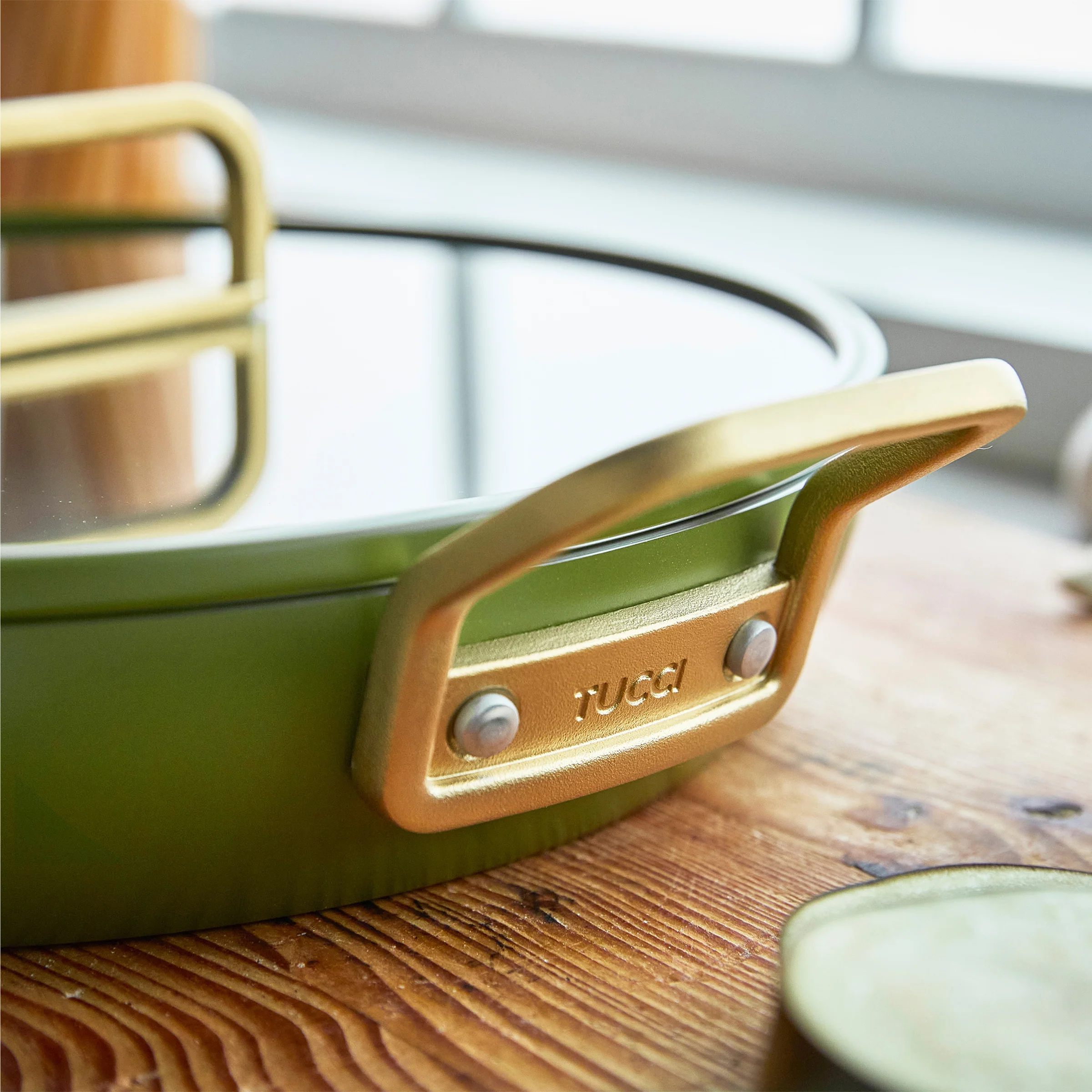 Stanley Tucci™ Ceramic Nonstick 12 Frypan with Lid | Tuscan Olive