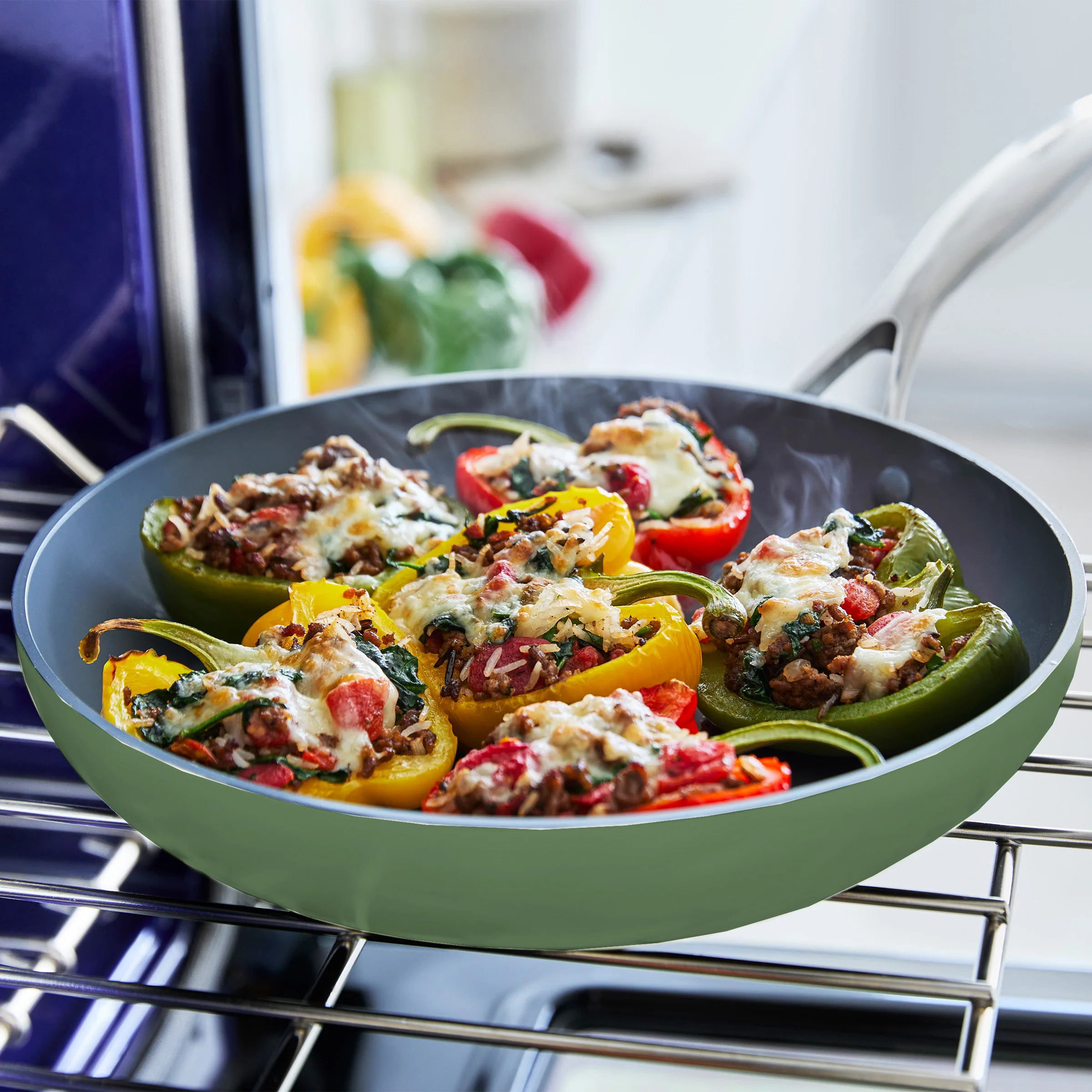 Valencia Pro Ceramic Nonstick 19-Piece Cookware Set | Sage