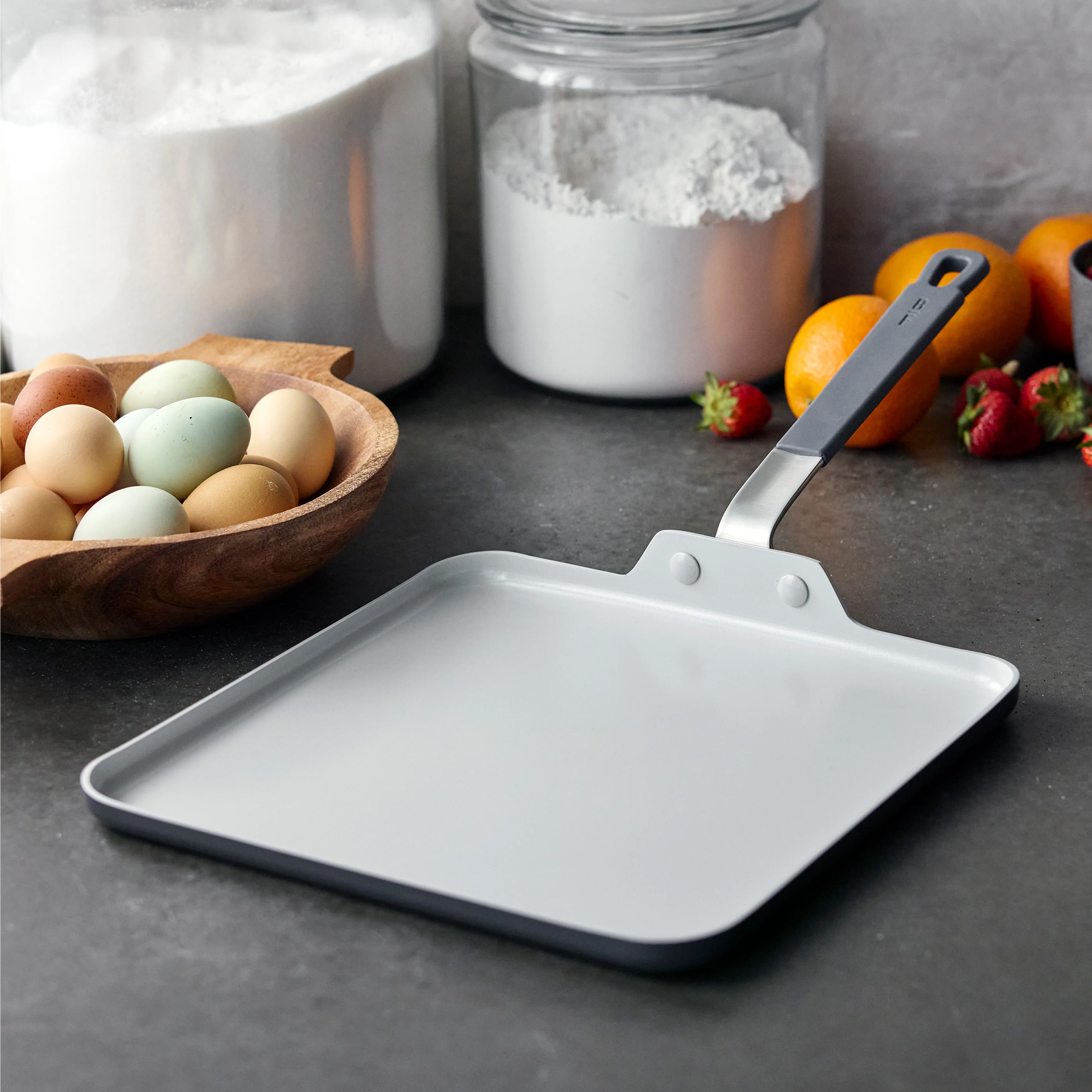 Bobby Flay by GreenPan Professional Ceramic Nonstick 11 Square Griddle | Graphite