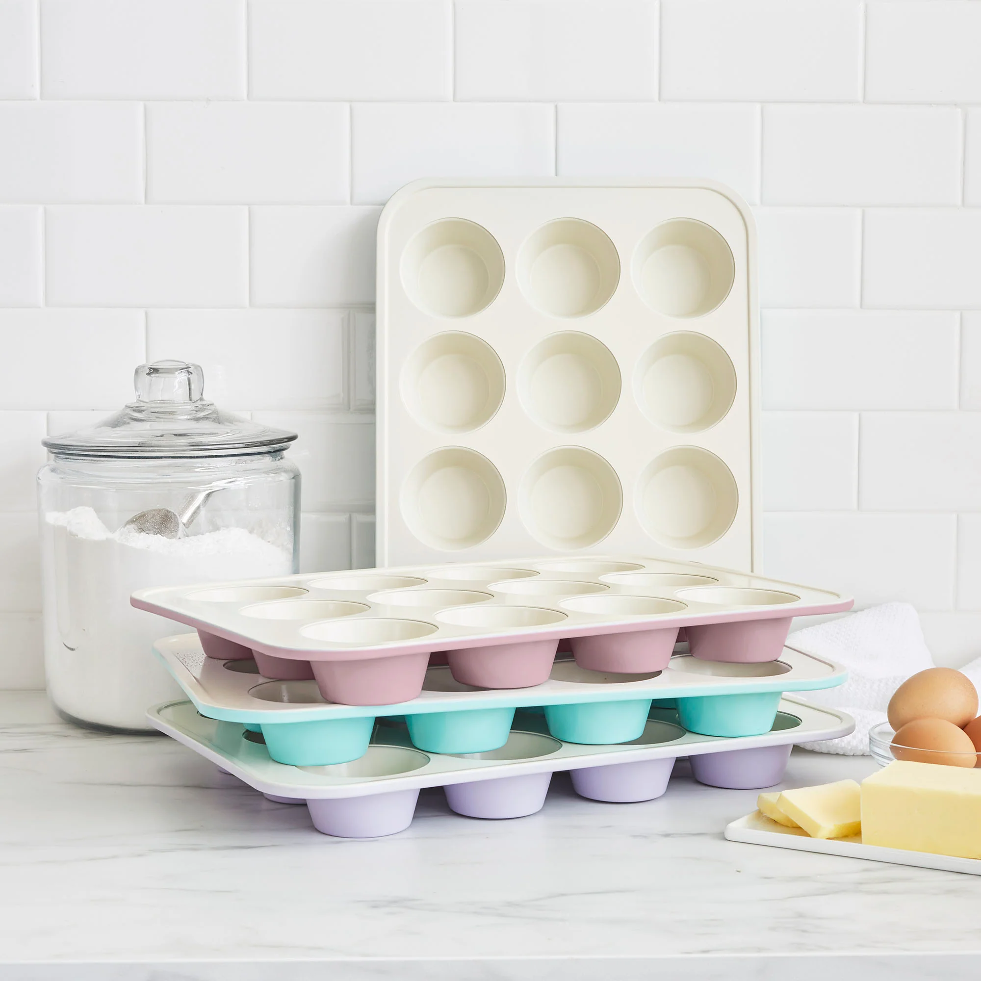 GreenLife Ceramic Nonstick Muffin Pan | Sage Green