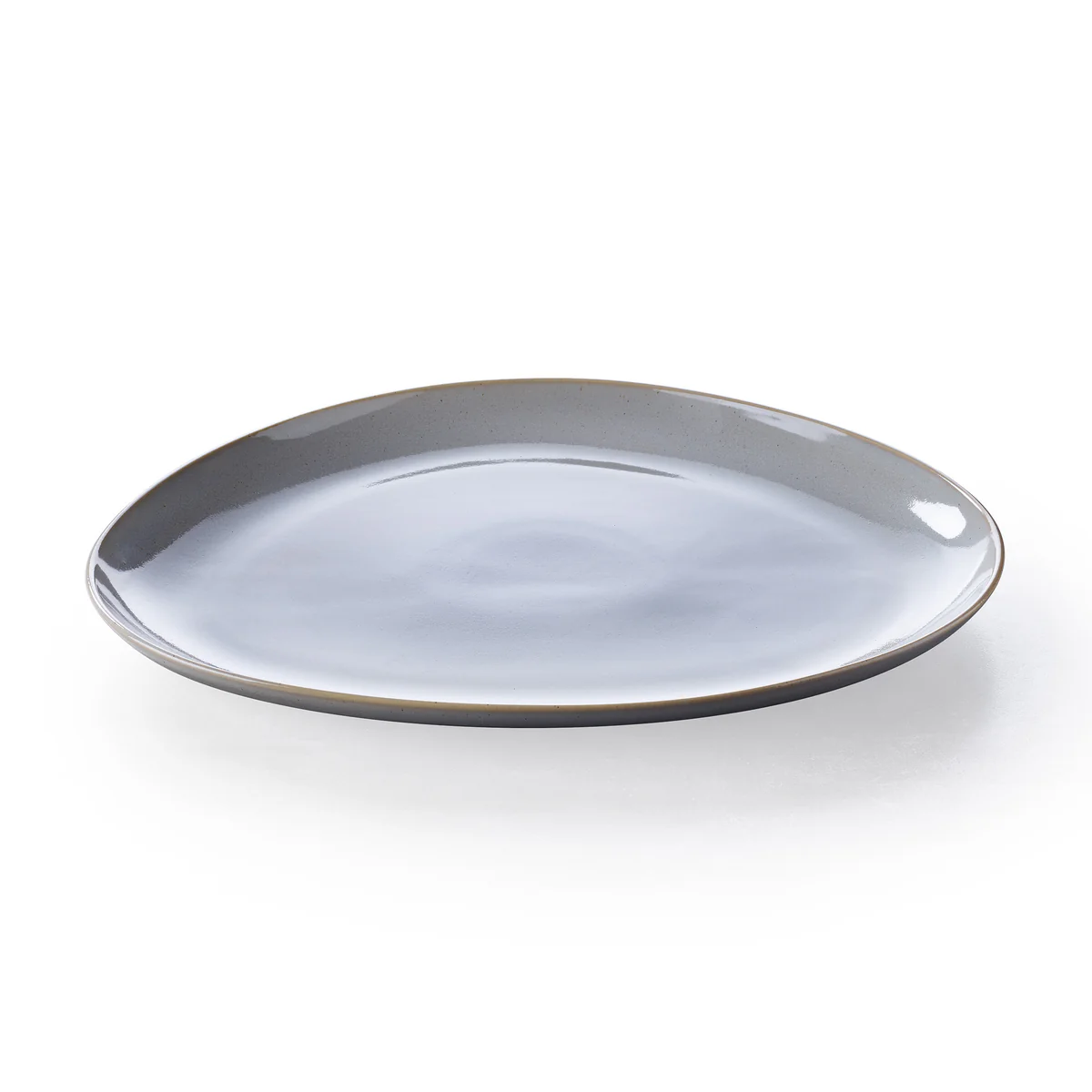 Keltum Glazed Stoneware 15 Serving Plate | Gray