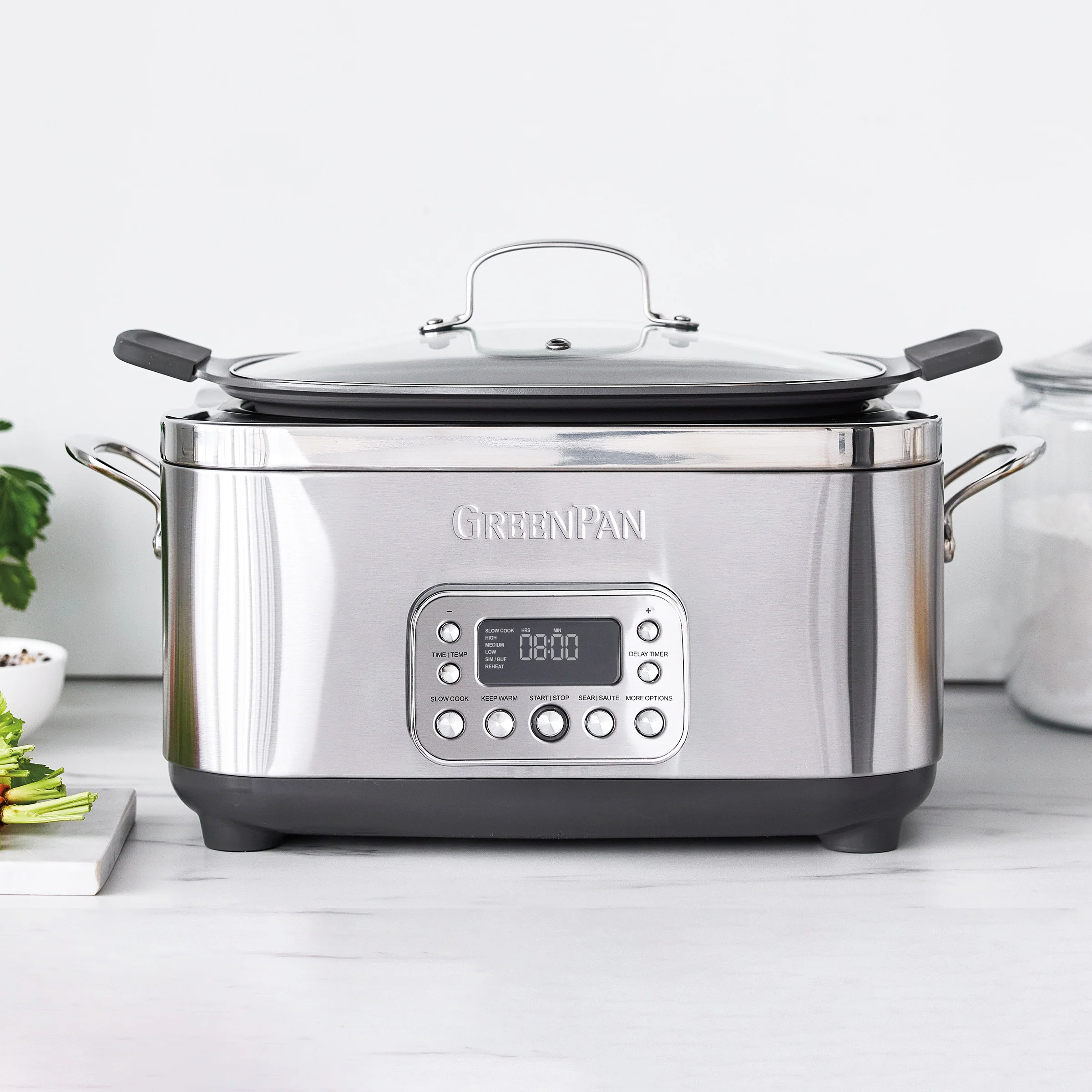 Elite 14-in-1 6-Quart Slow Cooker | Premiere Stainless Steel