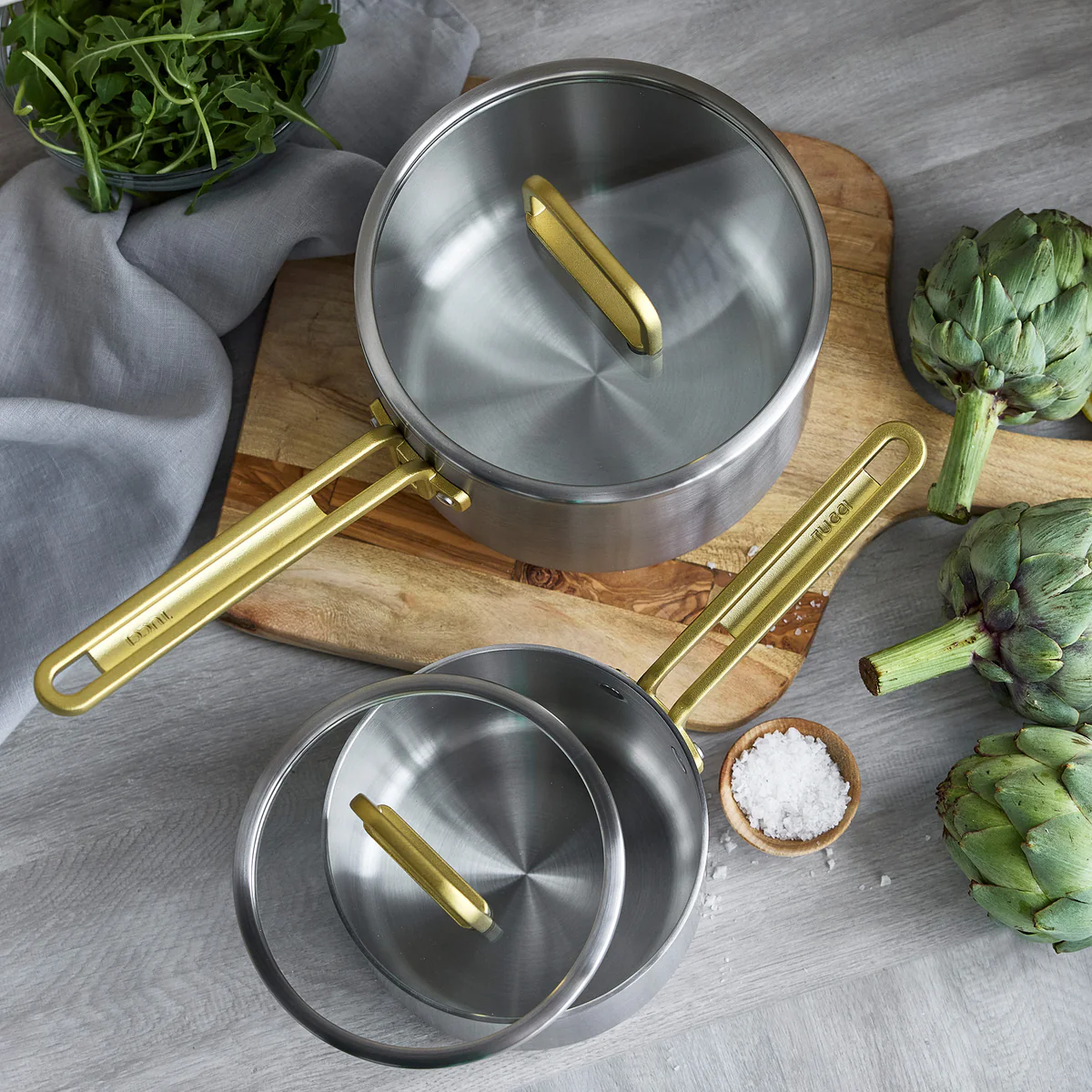 Stanley Tucci™ Uncoated Stainless Steel 4-Quart Saucepan with Lid