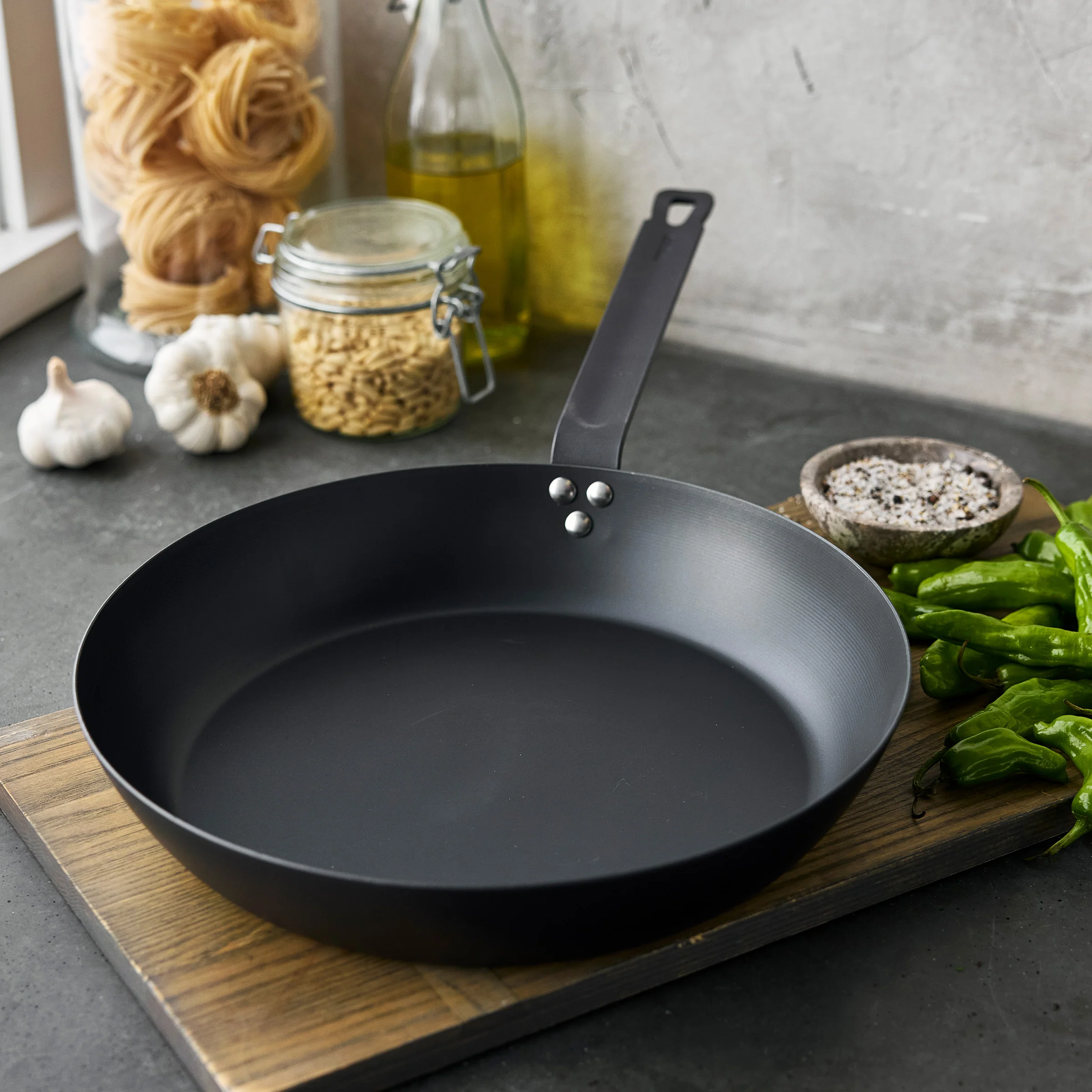 Bobby Flay by GreenPan 5-Piece Carbon Steel Set with Bobby at Home Cookbook