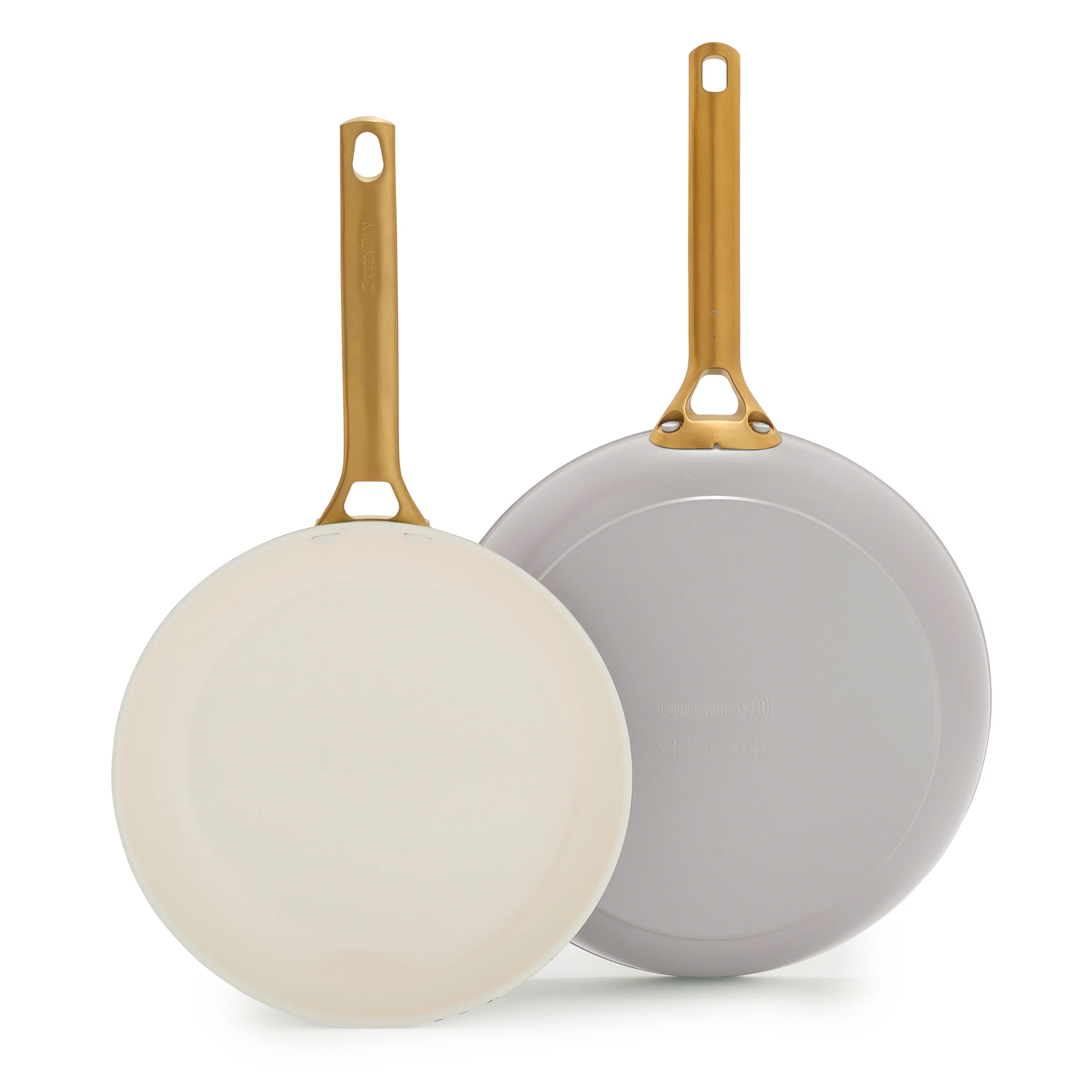 Reserve Pro Ceramic Nonstick 10 and 12 Frypan Set | Oyster