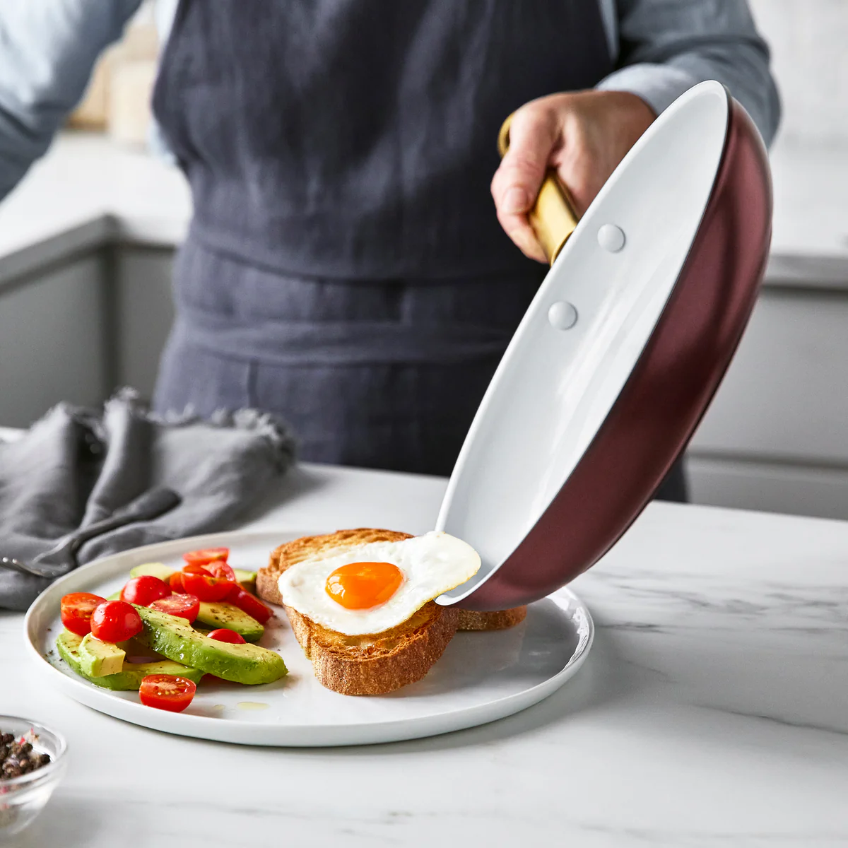 Reserve Ceramic Nonstick 10 and 12 Frypan Set | Burgundy