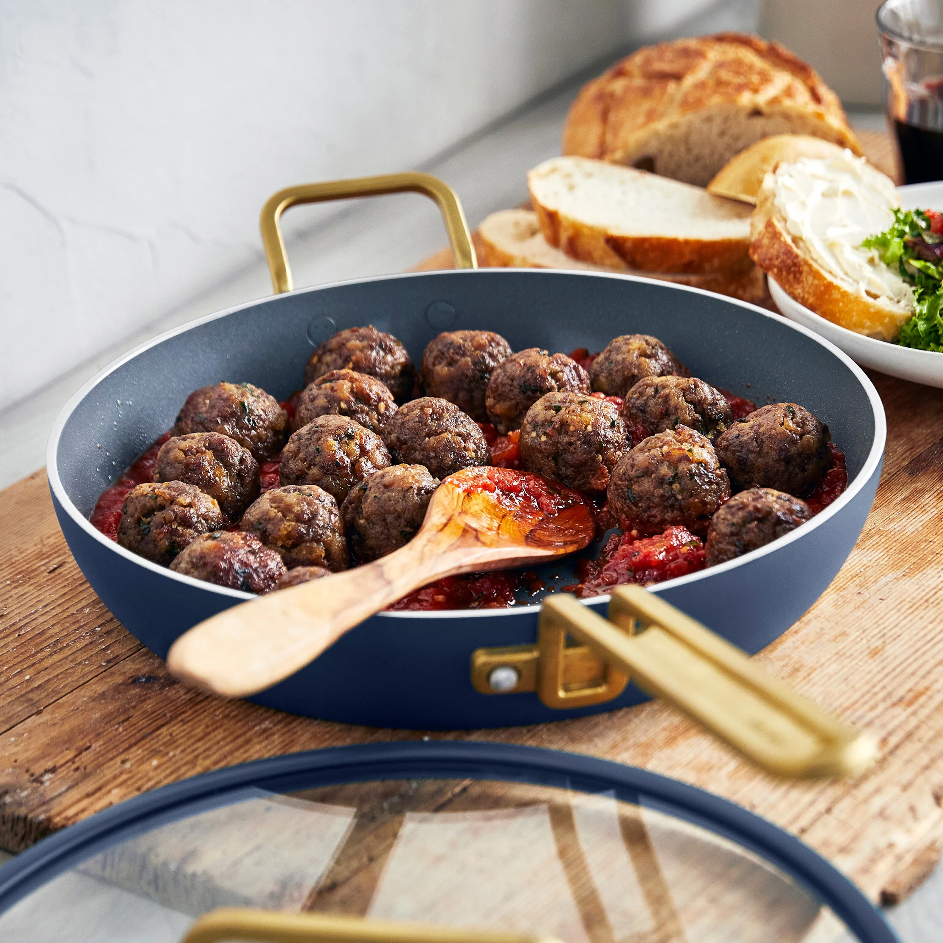 Stanley Tucci™ Ceramic Nonstick 12 Frypan with Lid | Marino Blue