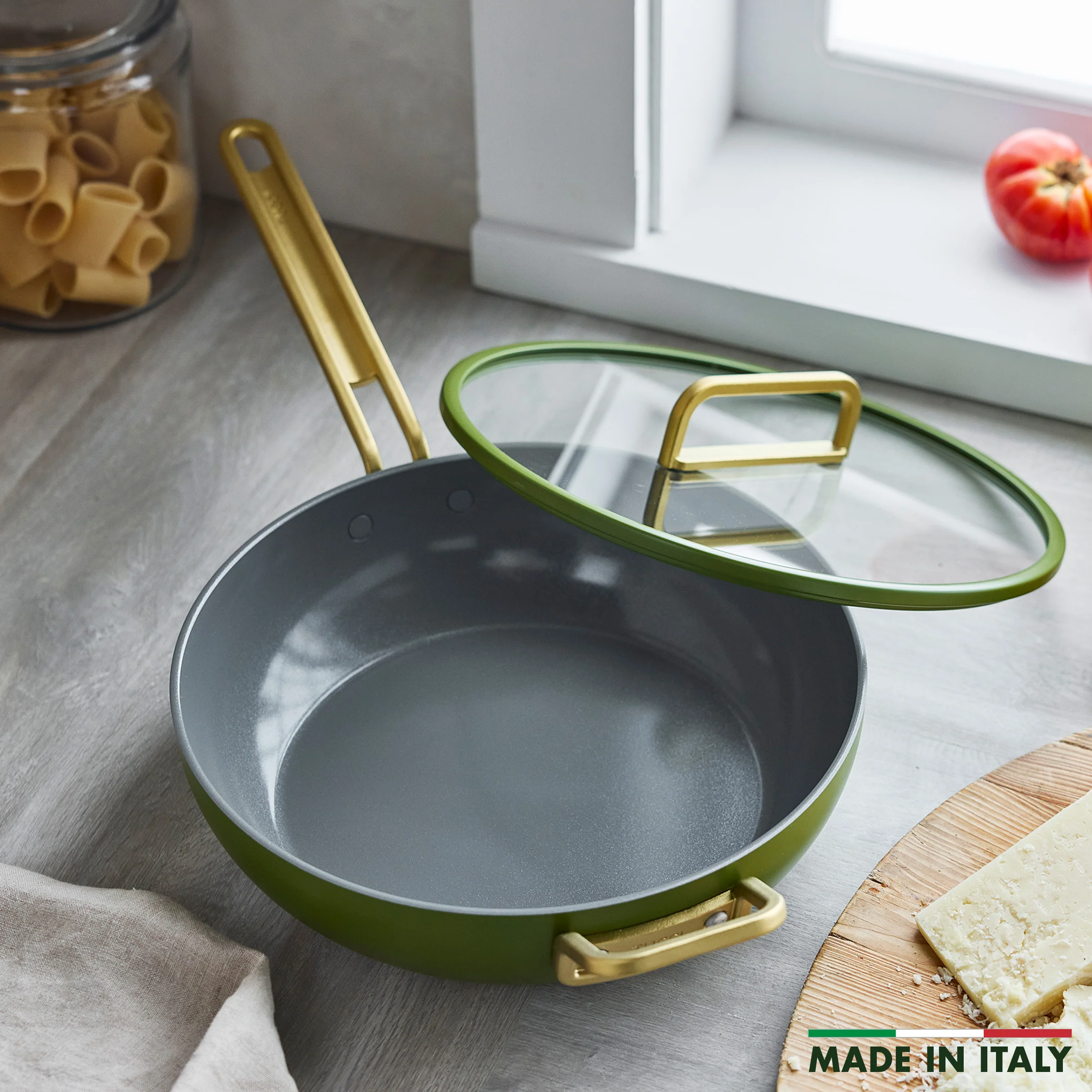 Stanley Tucci™ Ceramic Nonstick 4.5-Quart Stanley Pan Jr. | Tuscan Olive
