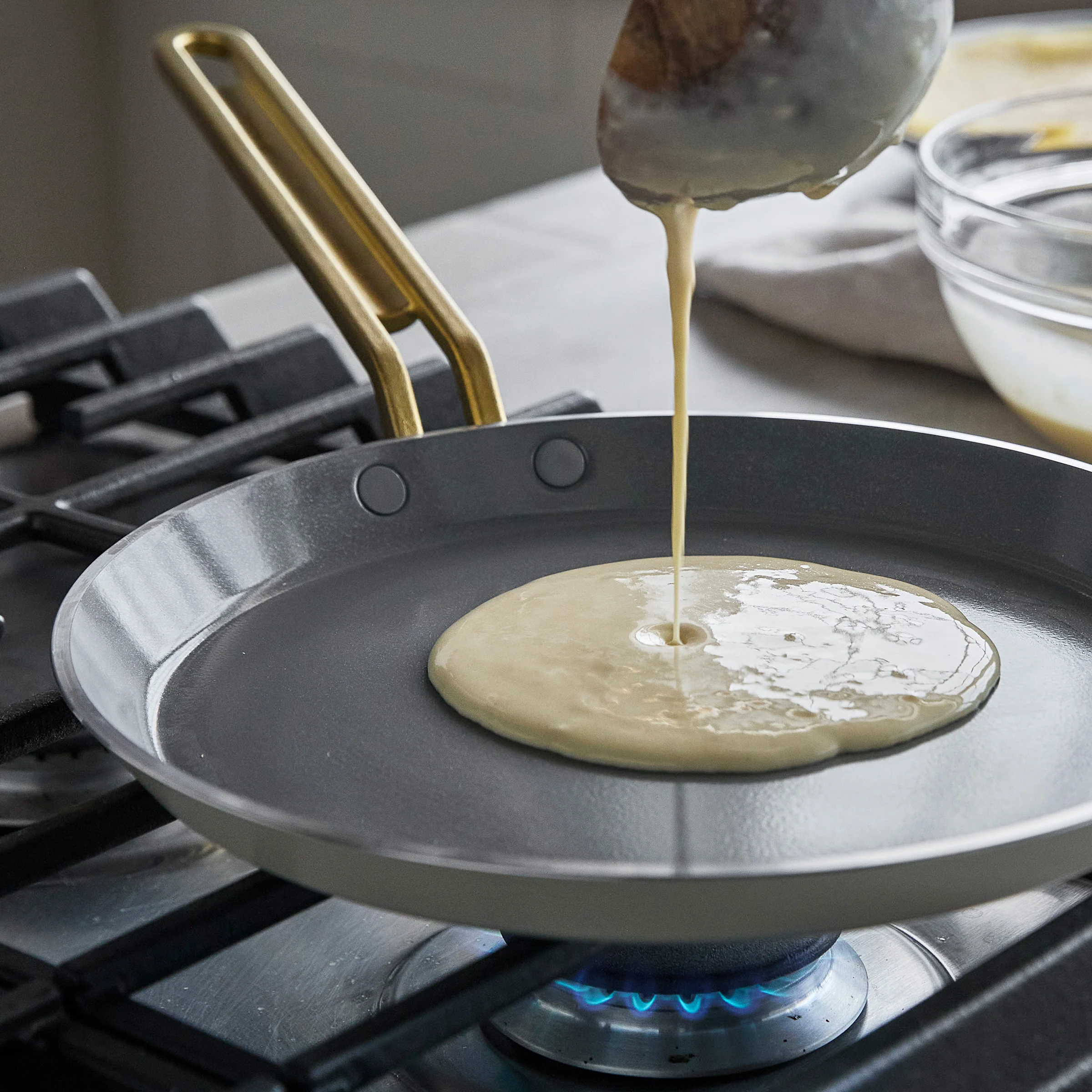 Stanley Tucci™ Ceramic Nonstick 10 Crepe and Omelette Pan | Carrara White
