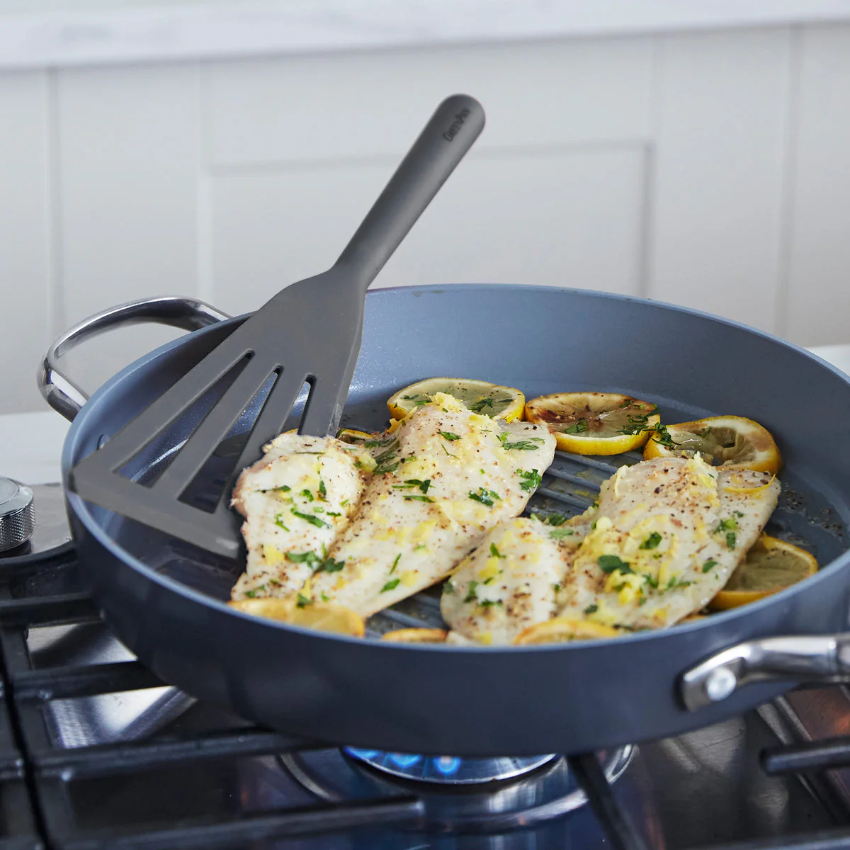 Platinum Silicone Fish Turner | Gray