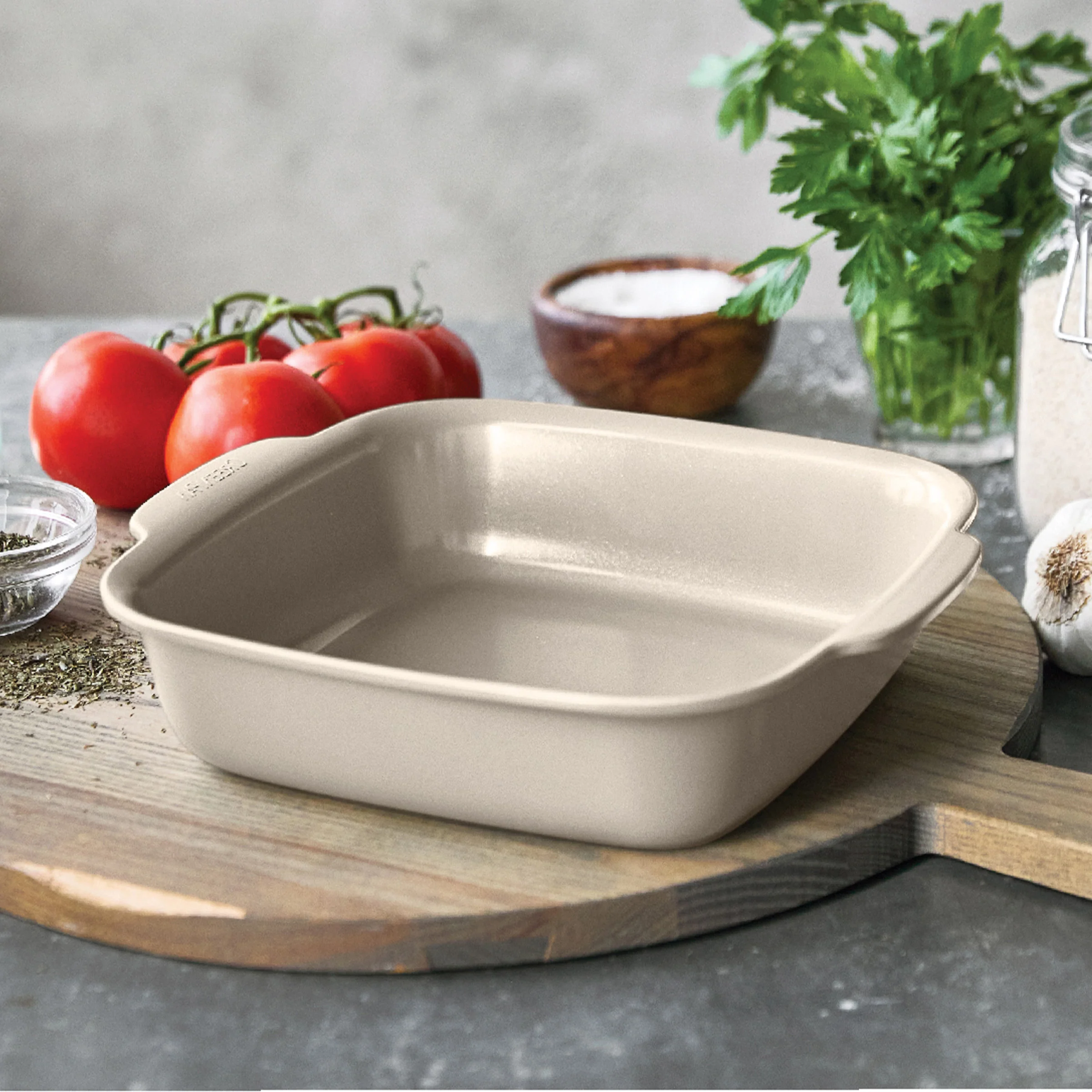 Premiere Ovenware Ceramic Nonstick 8 x 8 Square Baker | Taupe