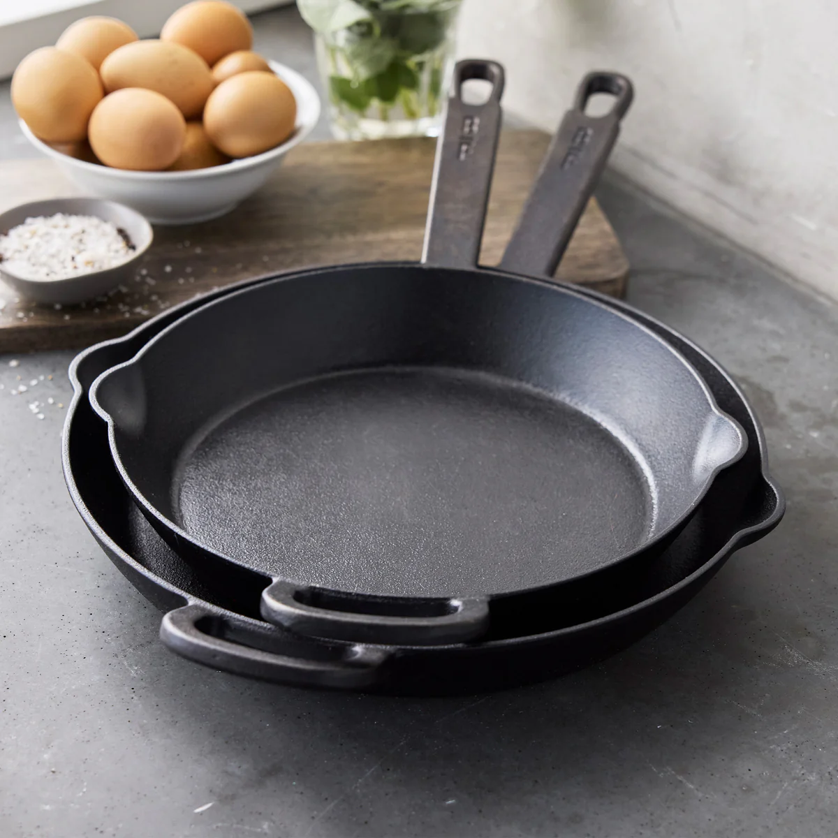 Bobby Flay by GreenPan 10 and 12 Cast Iron Frypan Set