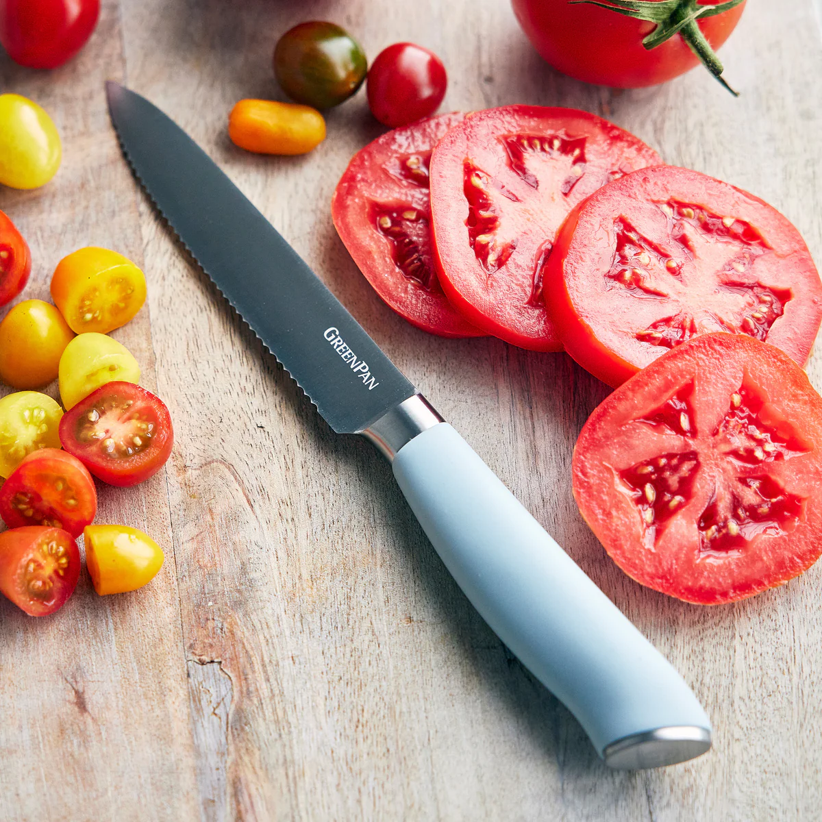 Titanium Cutlery 5 Serrated Utility Knife | Blue Haze