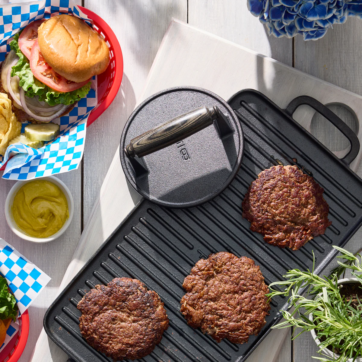 Bobby Flay by GreenPan 9.5 x 16.5 Reversible Cast Iron Grill Griddle