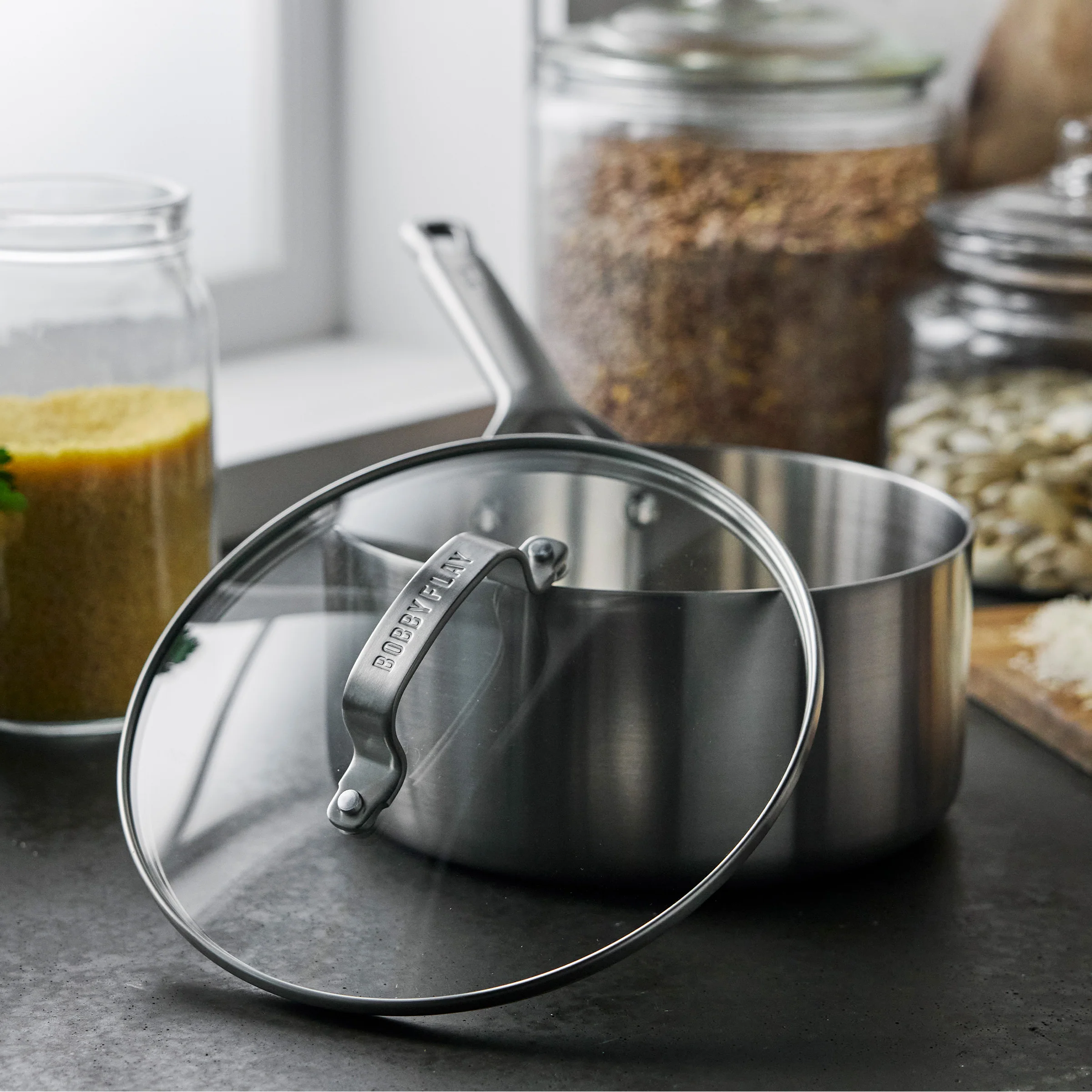 Bobby Flay by GreenPan Chef Series Uncoated Stainless Steel 3-Quart Saucepan