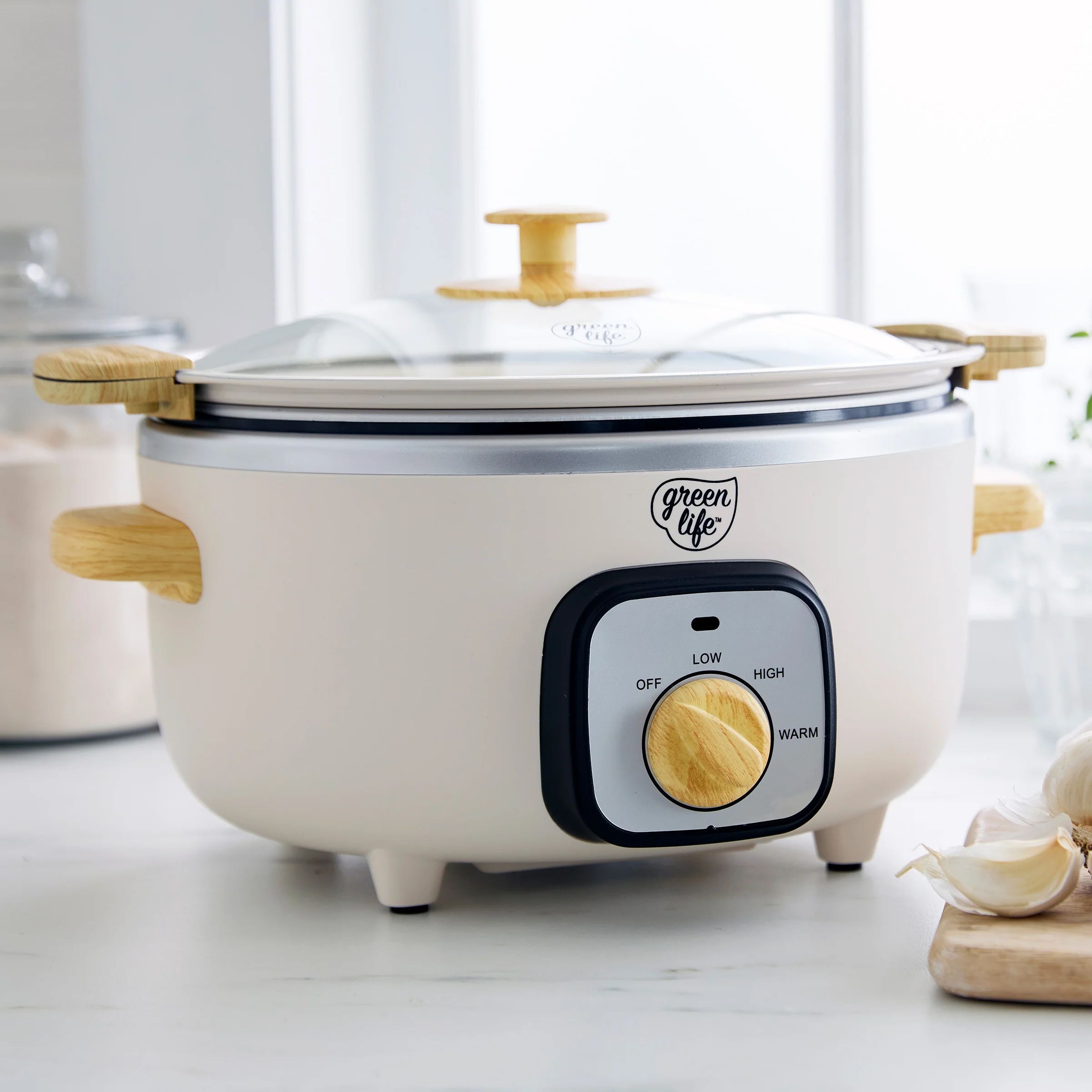GreenLife Healthy 3.5-Quart Slow Cooker | Cream