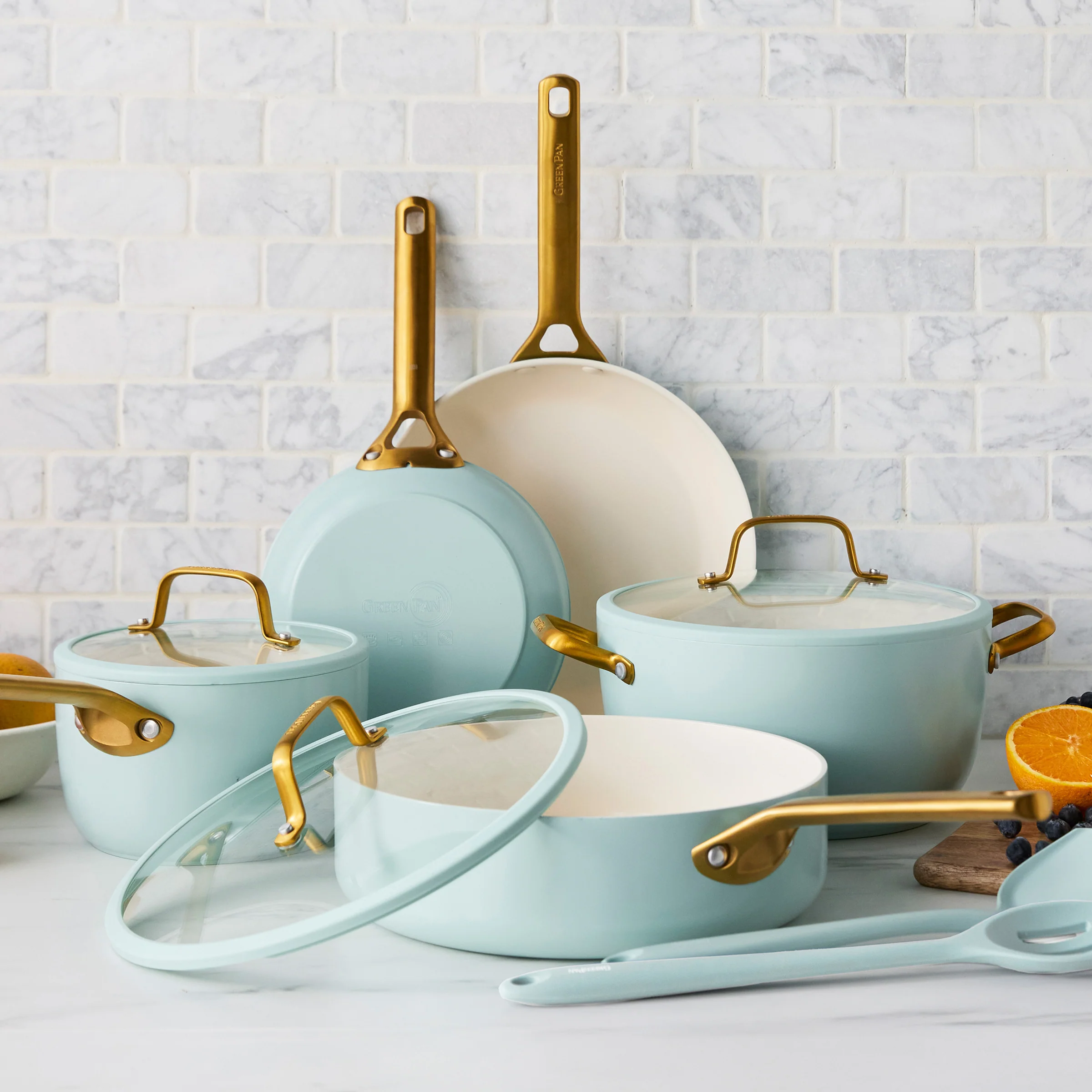 Reserve Pro Ceramic Nonstick 10-Piece Cookware Set | Seaside