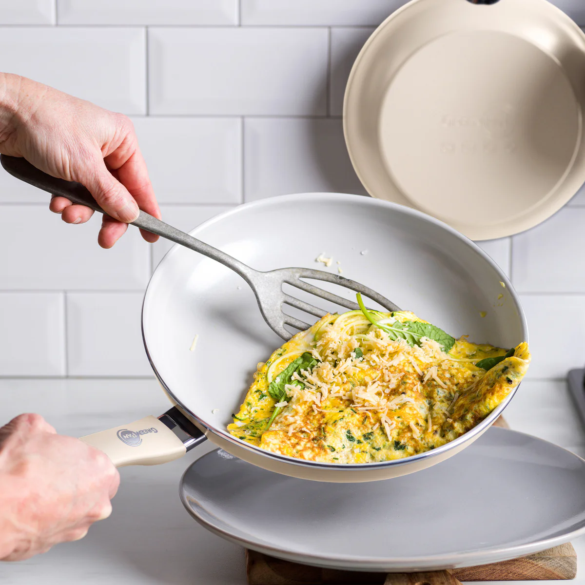 Dover Ceramic Nonstick 8 and 10 Frypan Set | Taupe