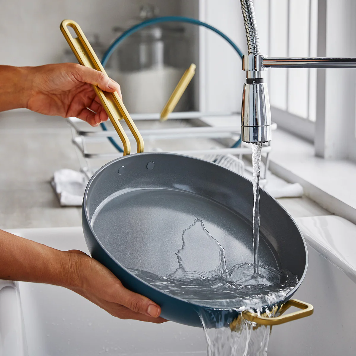 Stanley Tucci™ Ceramic Nonstick 12 Frypan with Lid | Venetian Teal