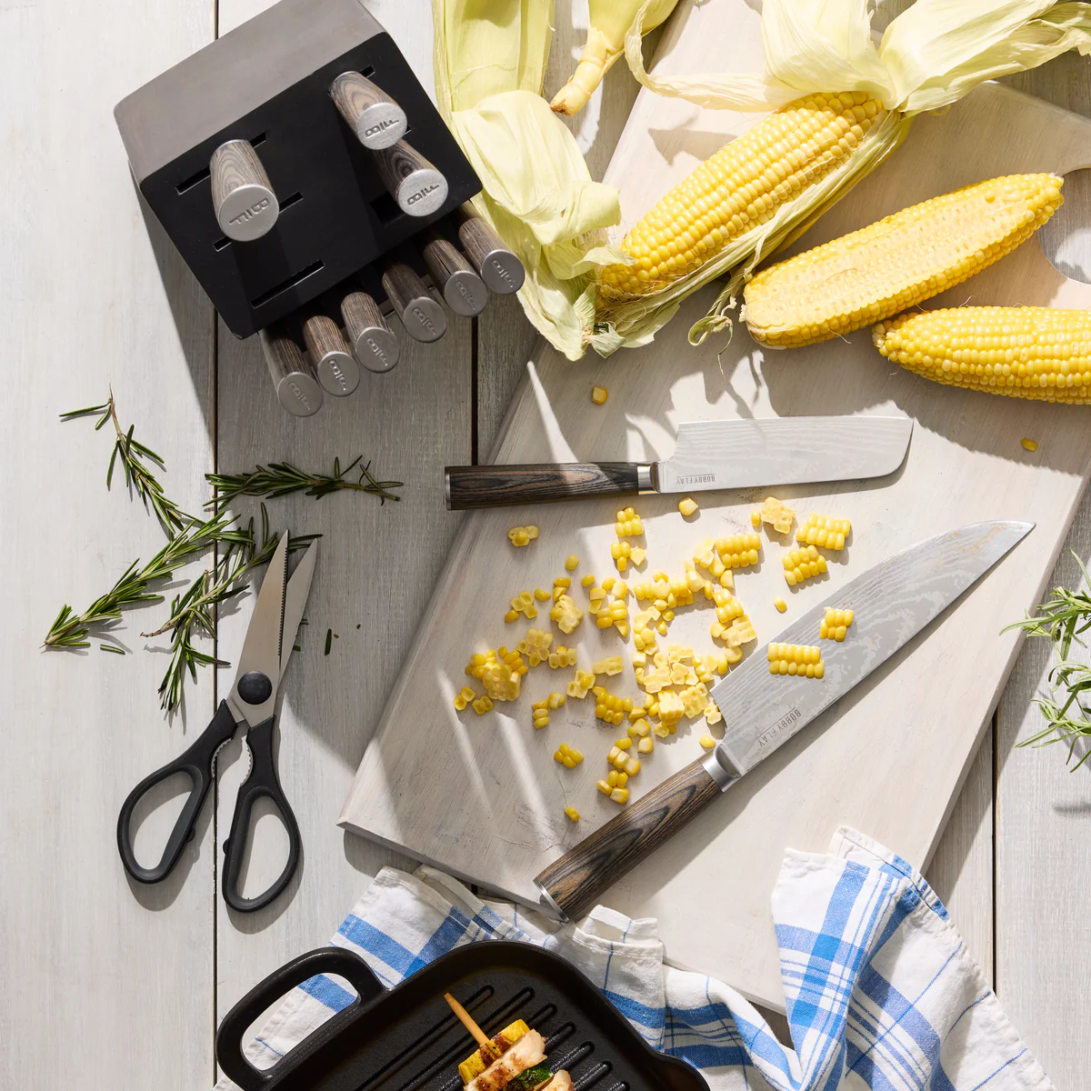 Bobby Flay by GreenPan Stainless Steel 13-Piece Knife Block Set