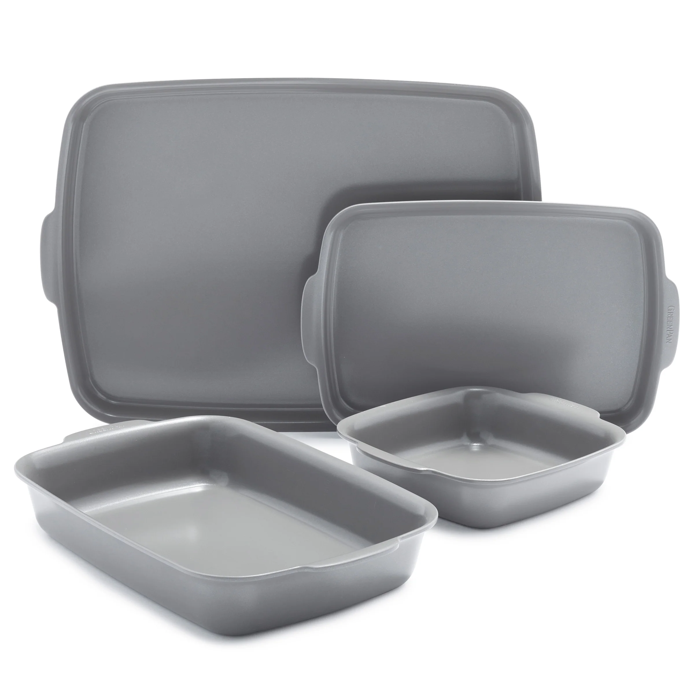 Premiere Ovenware Ceramic Nonstick 4-Piece Set | Gray