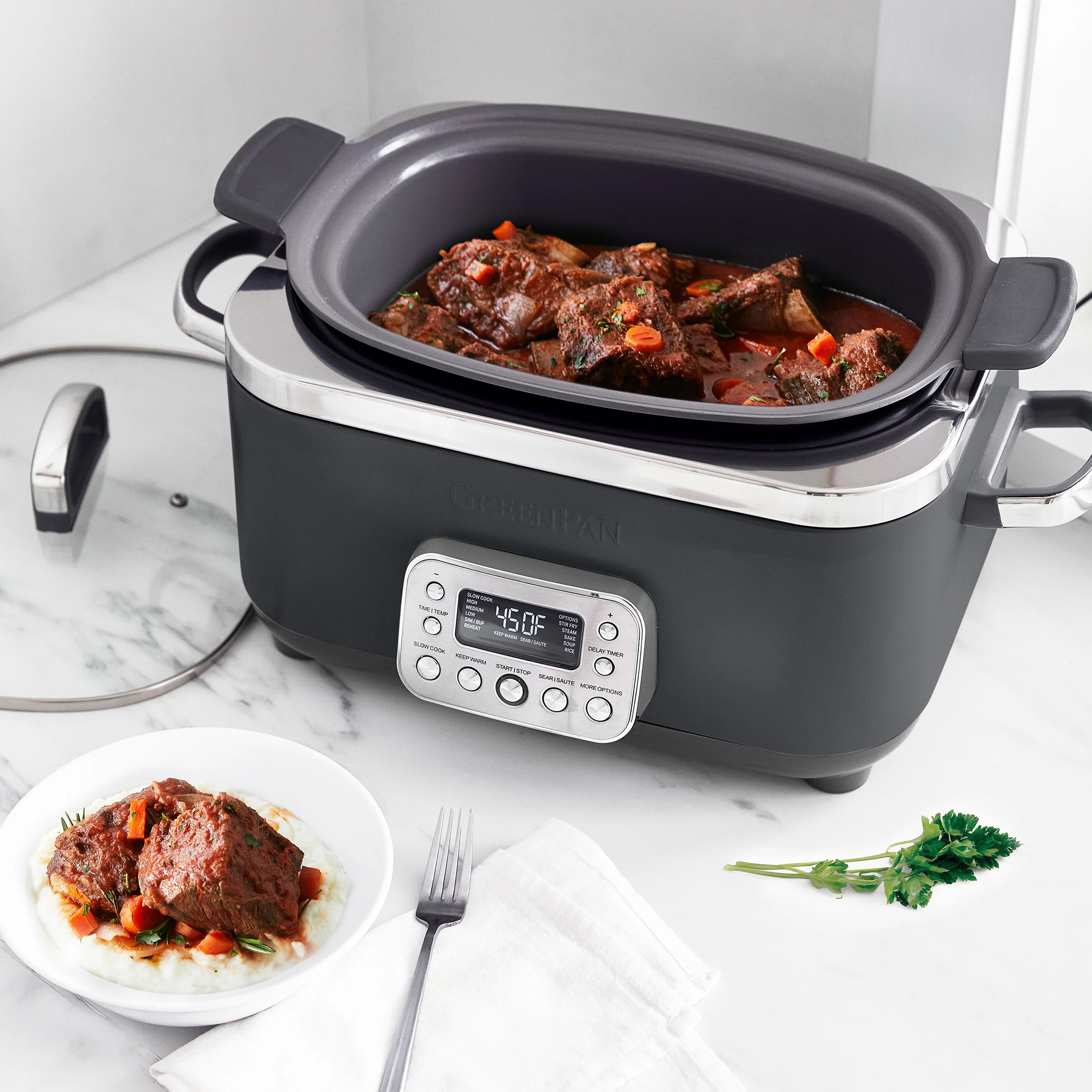 Elite 14-in-1 6-Quart Slow Cooker | Graphite