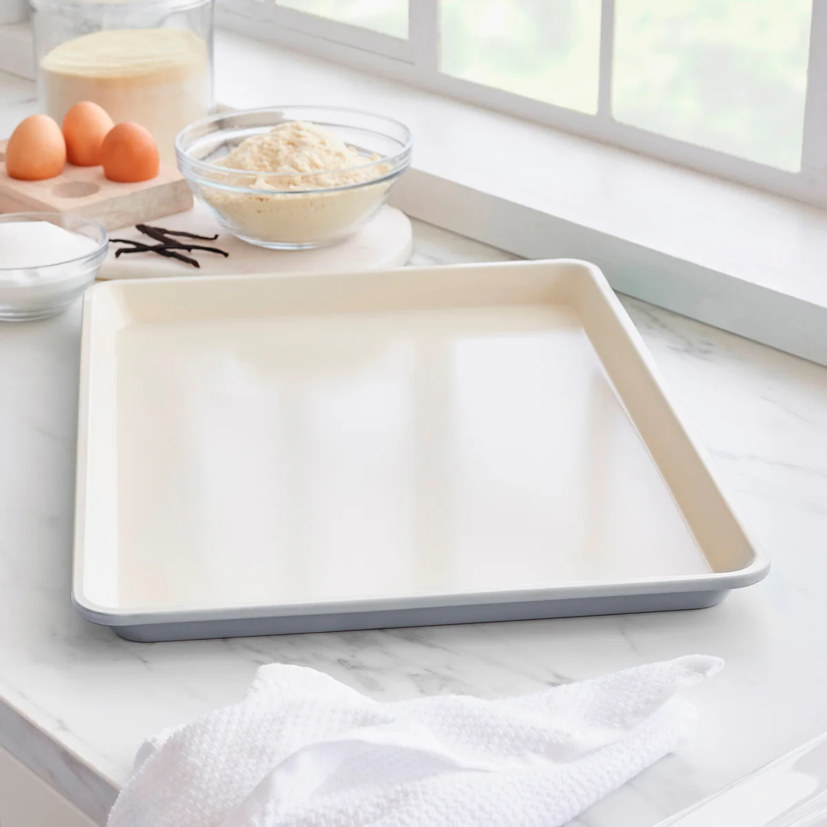 GreenLife Ceramic Nonstick 18 x 13 Cookie Sheet | Quartz Gray