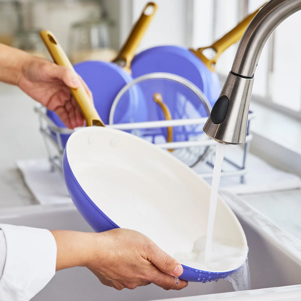 Reserve Ceramic Nonstick 8, 10 and 12 Frypan Set | Wisteria