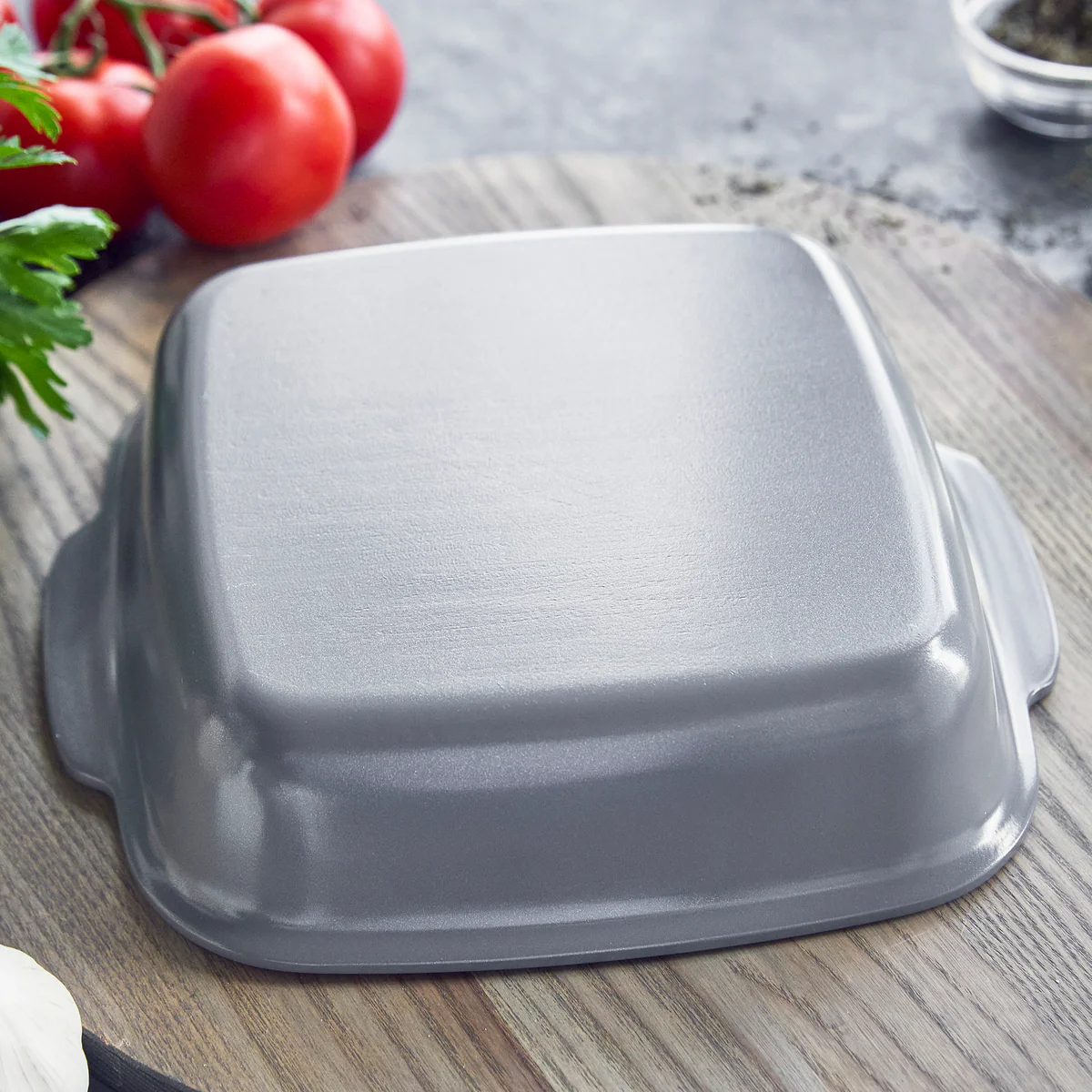 Premiere Ovenware Ceramic Nonstick 2-Piece Cake Pan Set | Gray