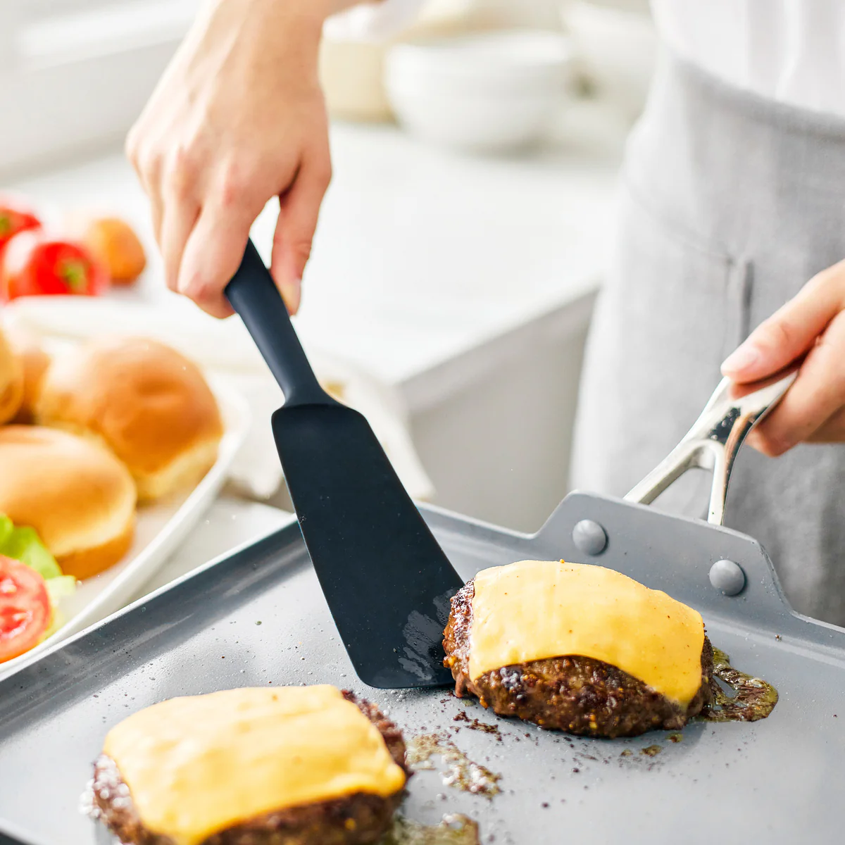 Premiere Silicone Burger Turner | Oxford Blue