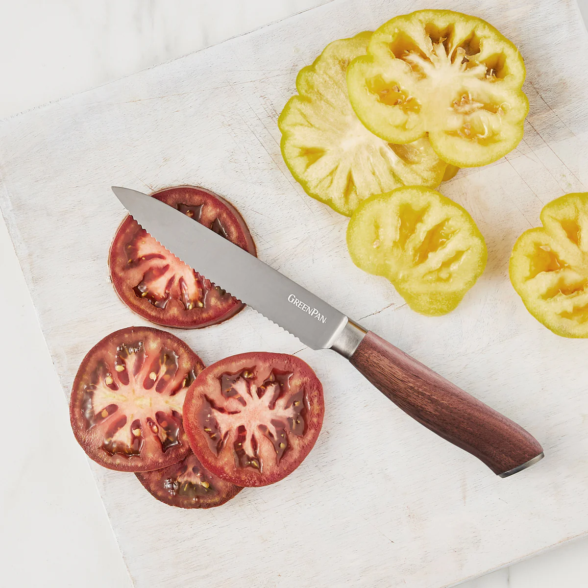 Premiere Titanium Cutlery 5 Serrated Utility Knife with Walnut Handle