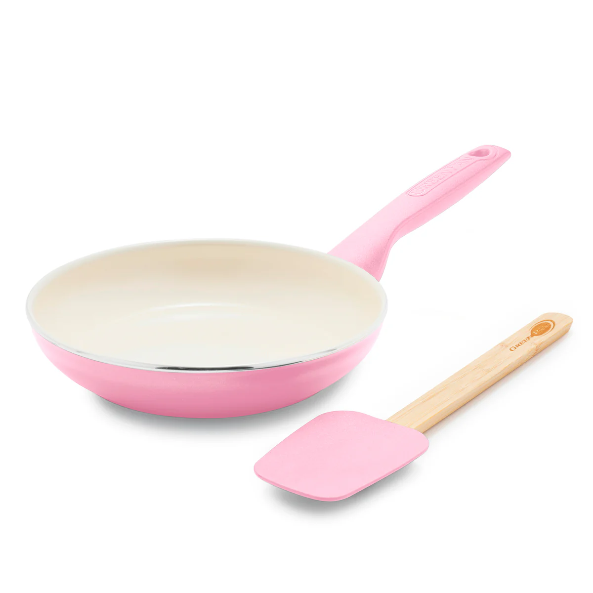 Rio Ceramic Nonstick 8 Frypan with Spatula | Pink