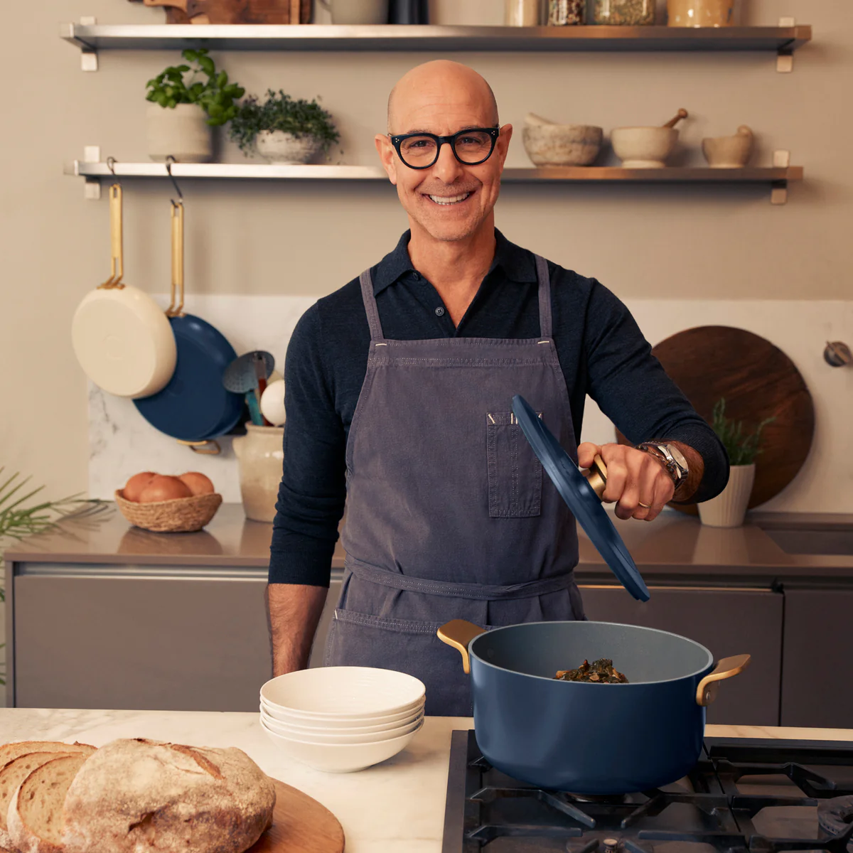 Stanley Tucci™ Ceramic Nonstick 6.5-Quart Dutch Oven | Marino Blue