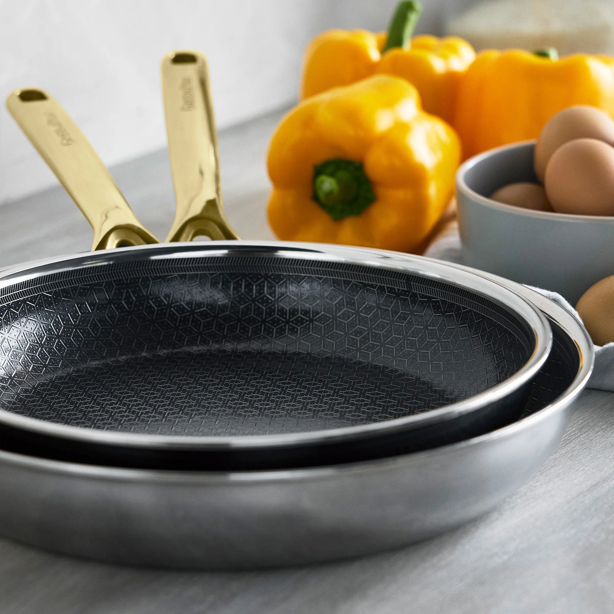 Spectra Gold Thermobond Hybrid Ceramic Nonstick 8, 10 and 12 Frypan Set