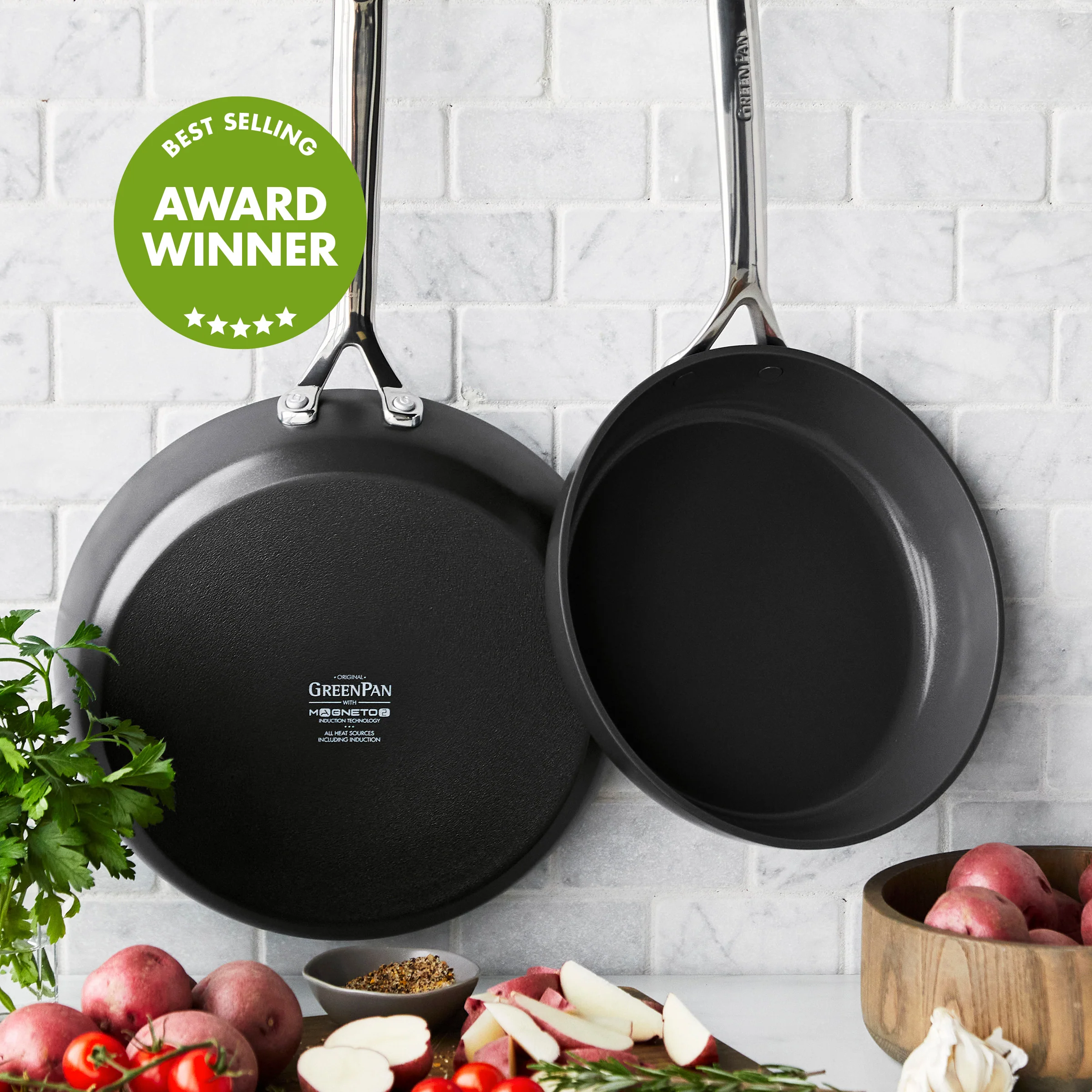 GP5 Infinite8 Ceramic Nonstick 9.5 and 11 Frypan Set