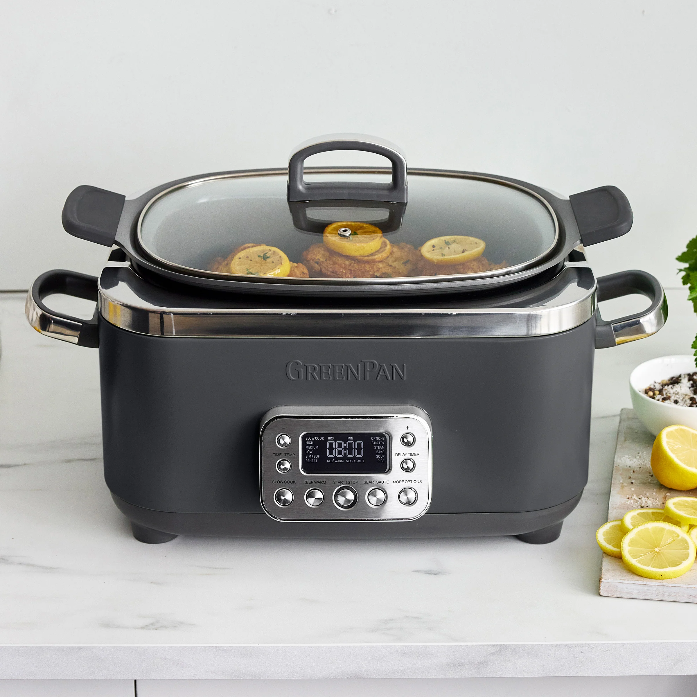 Elite 14-in-1 6-Quart Slow Cooker | Graphite