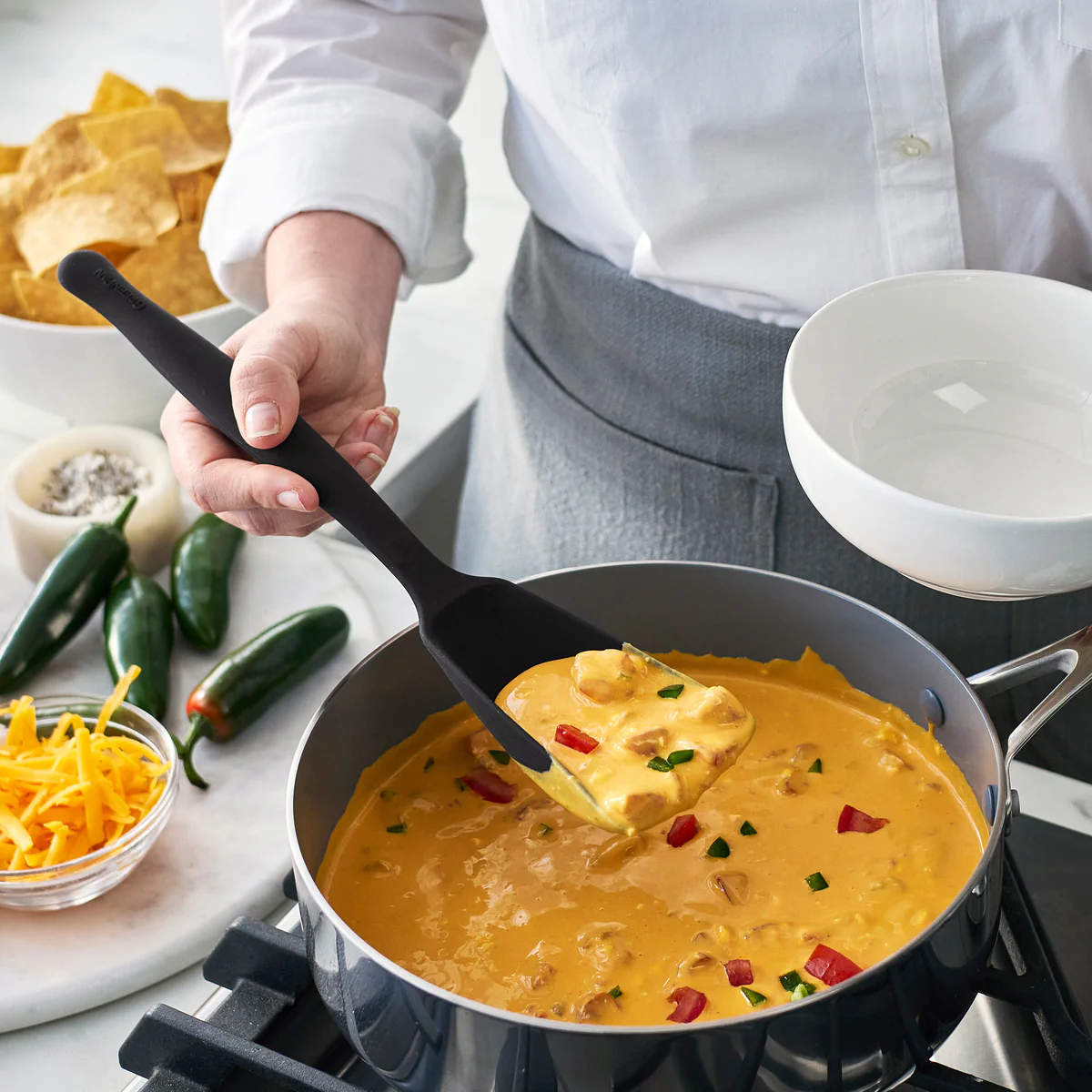 Premiere Silicone Deep Rectangle Spoon | Black