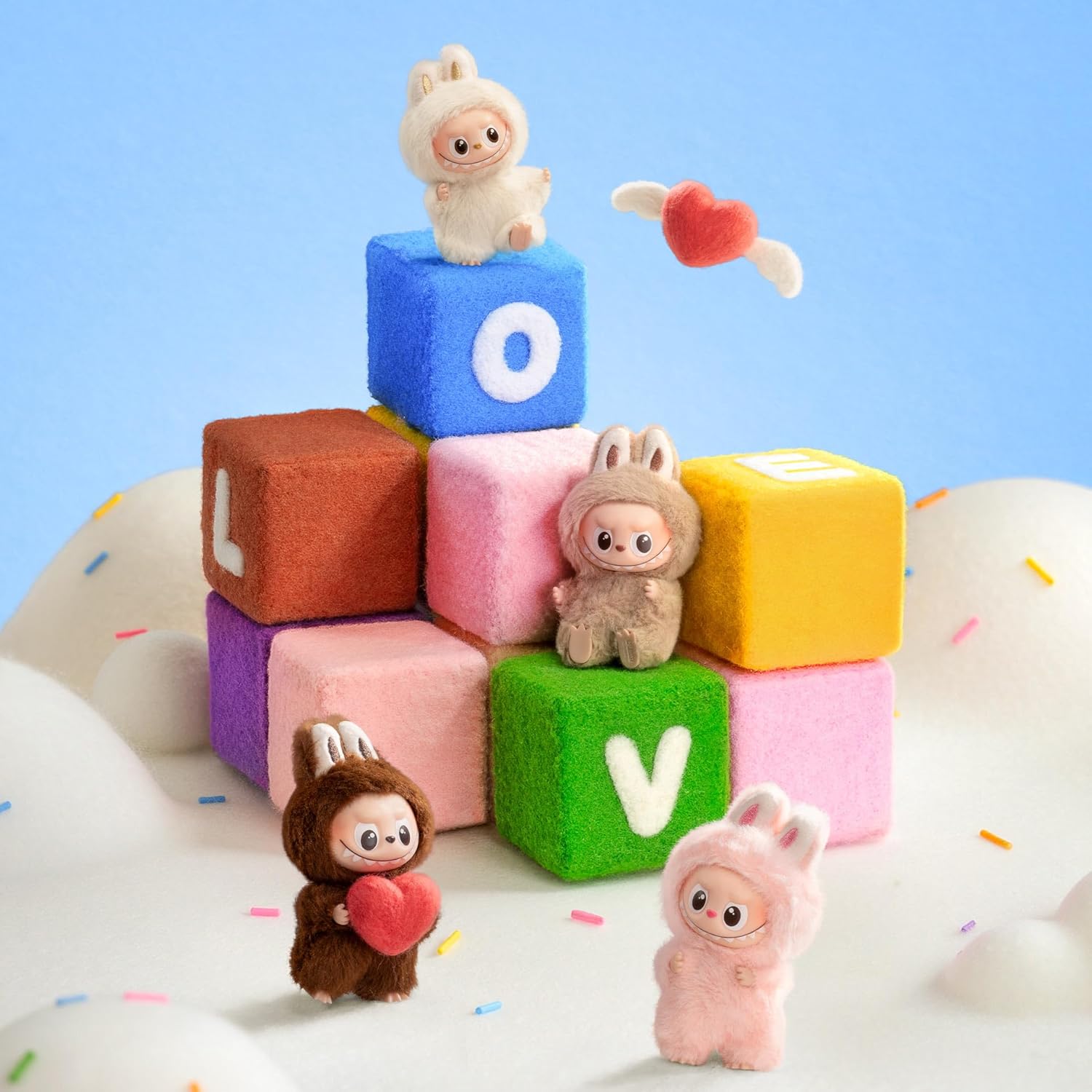 POP MART The Monsters Pin for Love Series-Vinyl Plush Blind Box (N-Z), Labubu Collectible Toys, Holiday Birthday Gifts for Girls and Boys