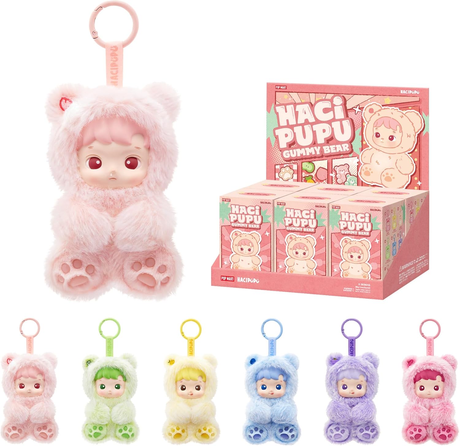 POP MART HACIPUPU Gummy Bear Series - Plush Pendant Blind Box Collectible Toy